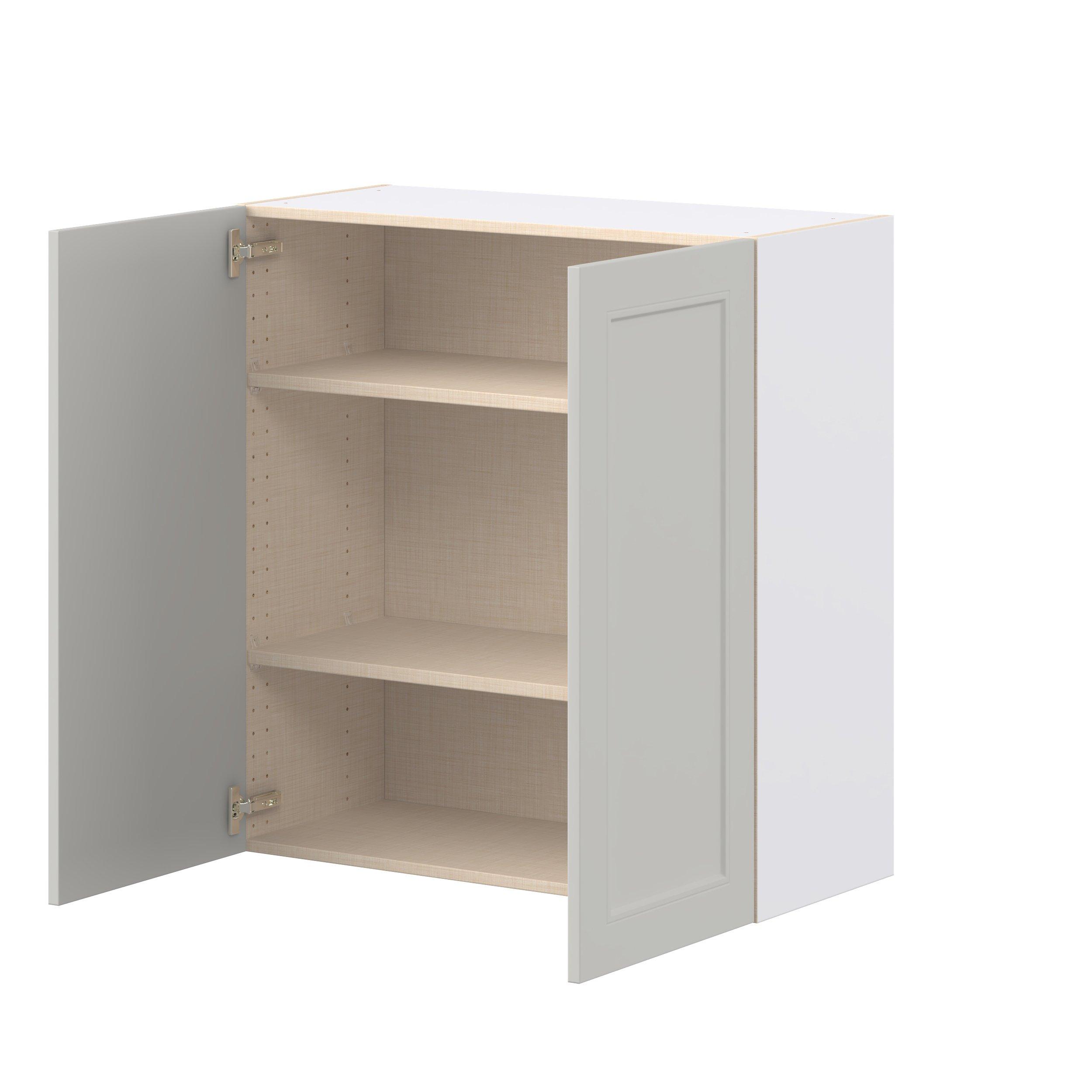 Lenox 33 in. Painted Light Gray Door Wall Cabinet
