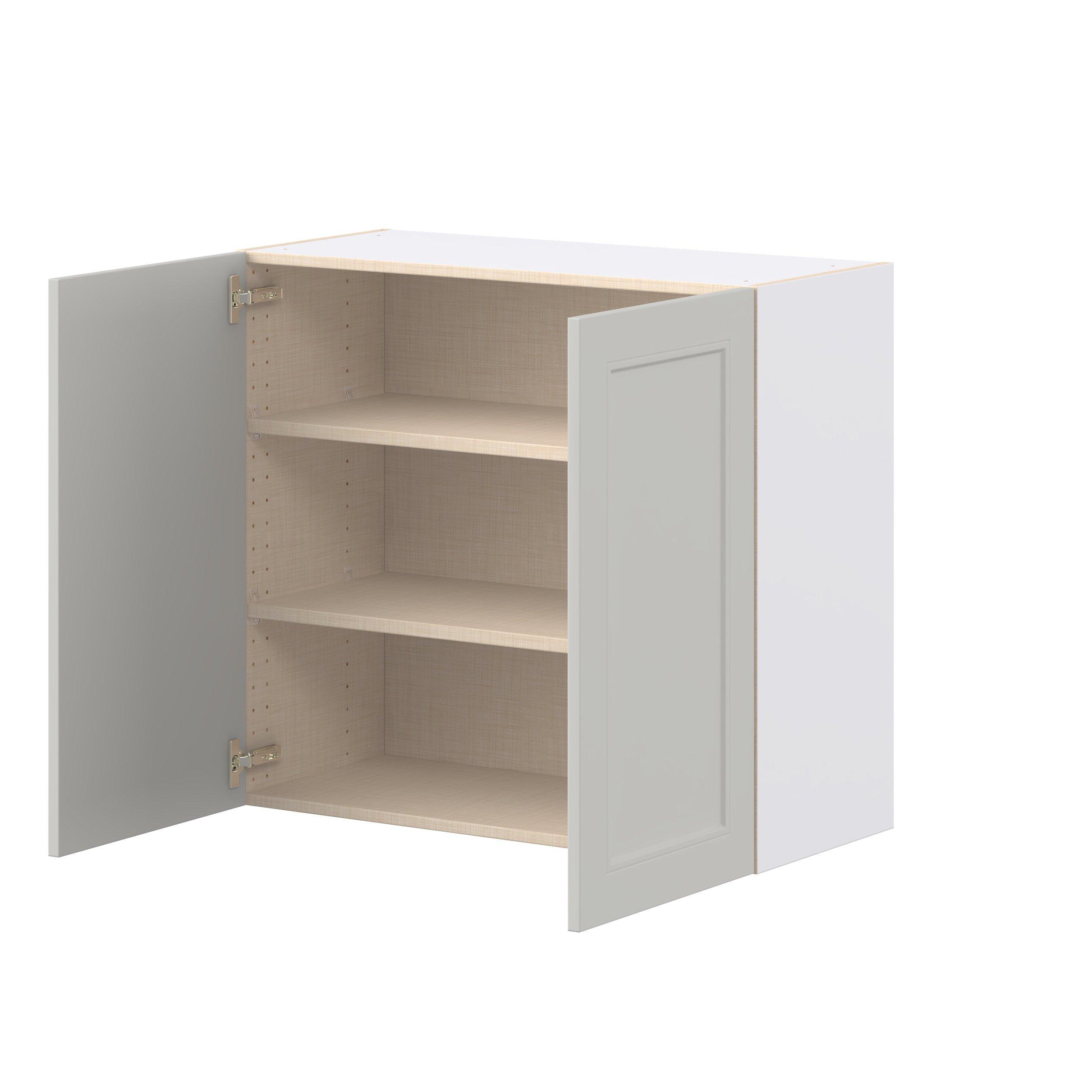 Lenox 33 in. Painted Light Gray Door Wall Cabinet