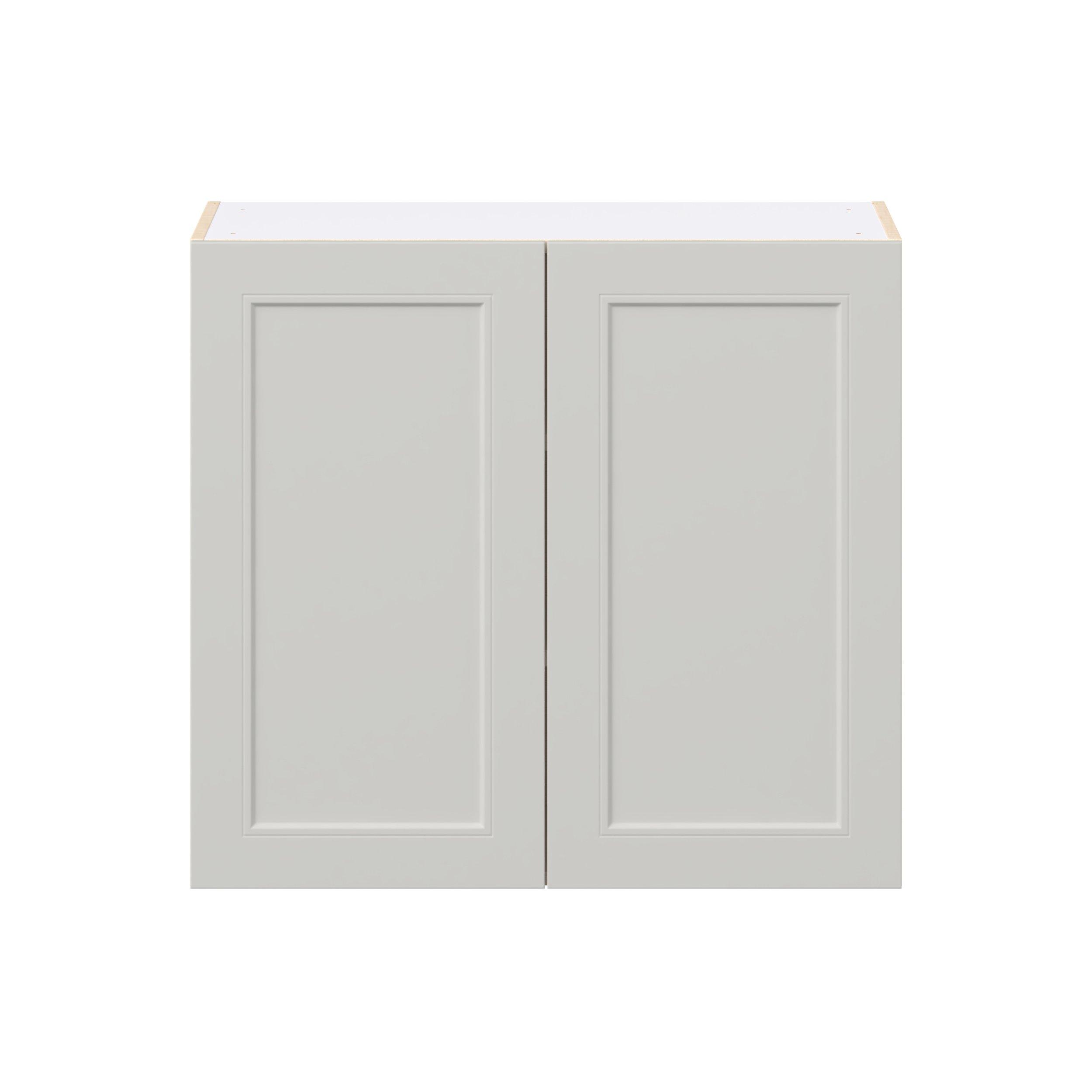 Lenox 33 in. Painted Light Gray Door Wall Cabinet