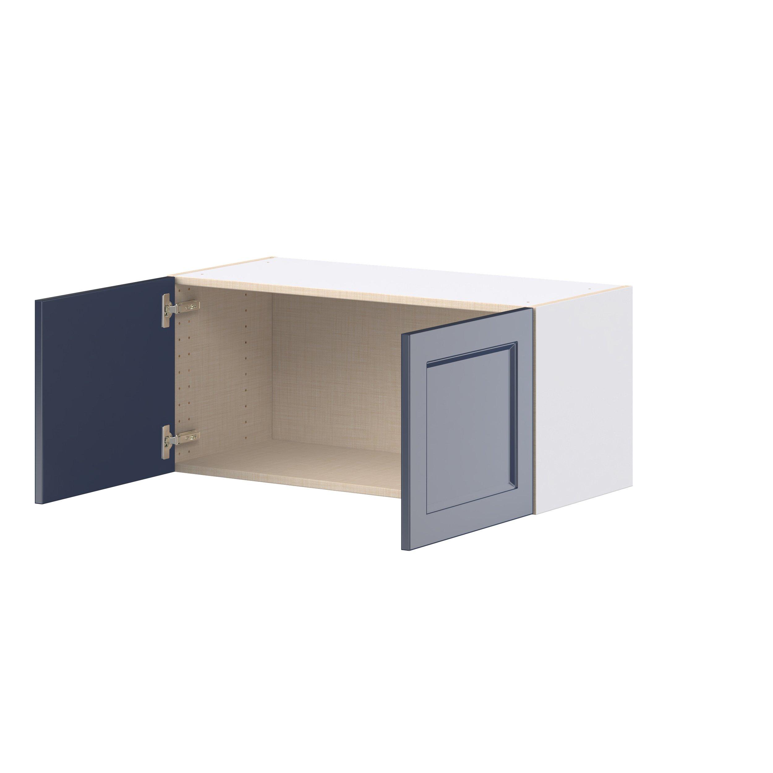Peachtree 33 in. Painted Midnight Blue Bridge Wall Cabinet