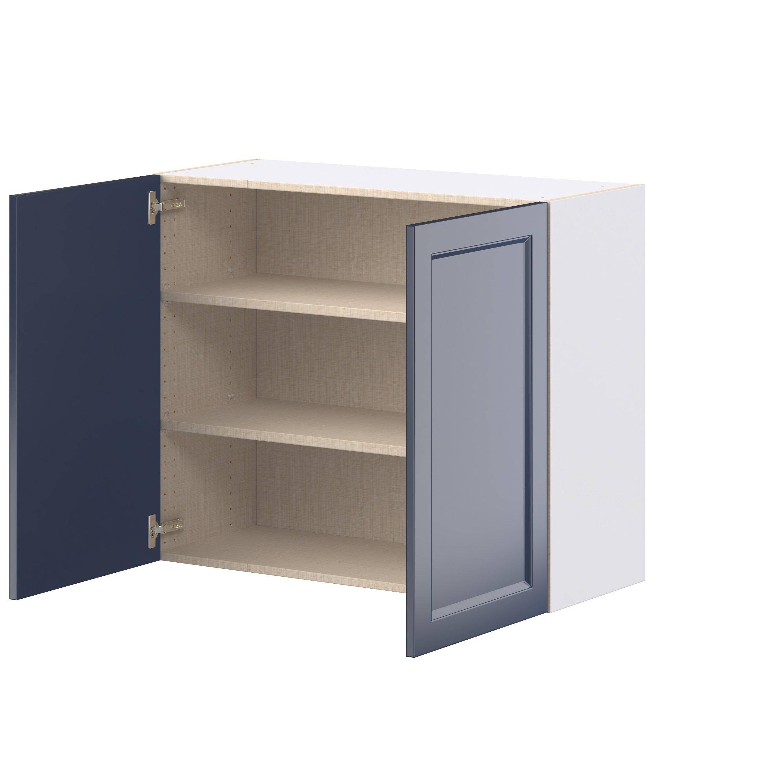 Peachtree 36 in. Painted Midnight Blue Door Wall Cabinet