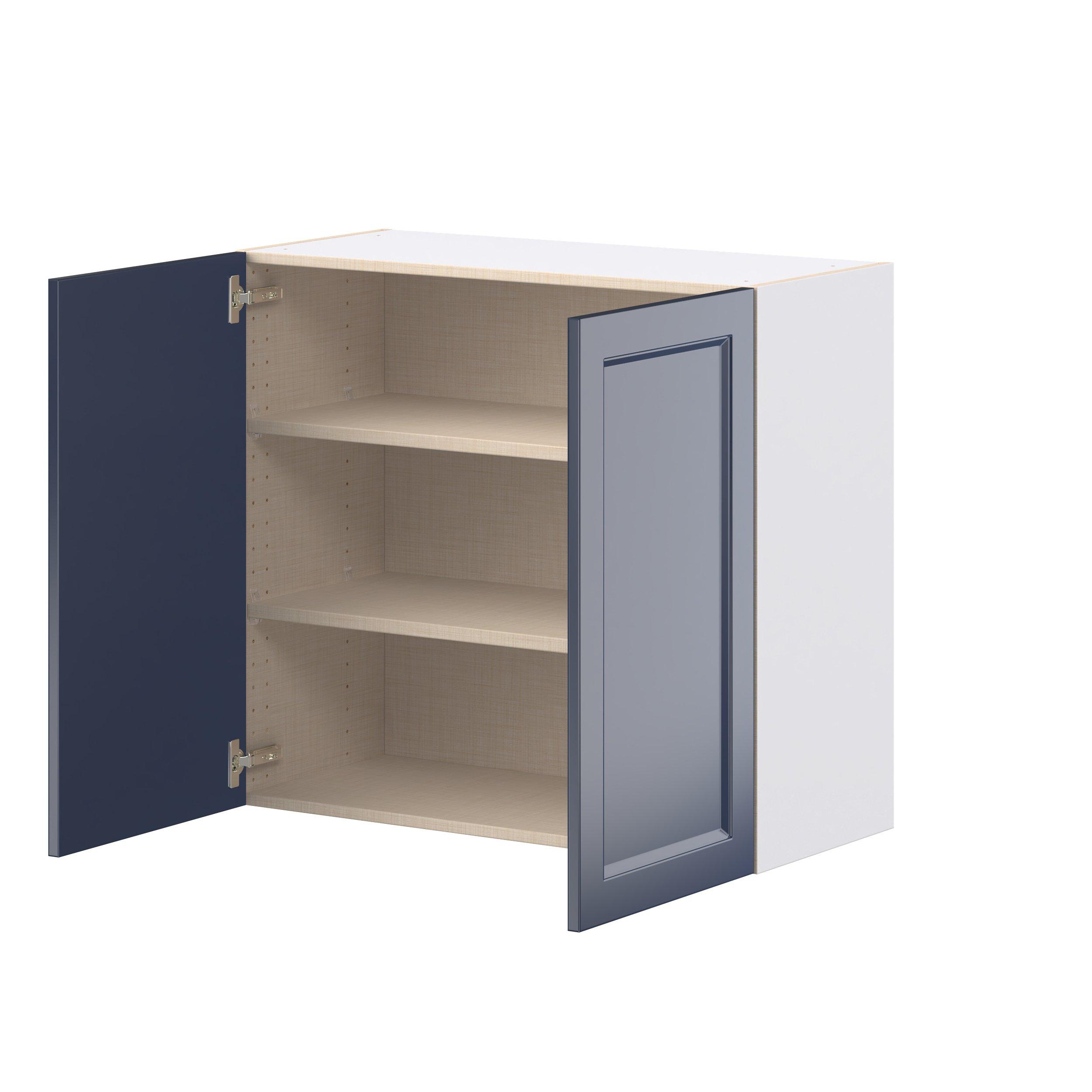 Peachtree 33 in. Painted Midnight Blue Door Wall Cabinet