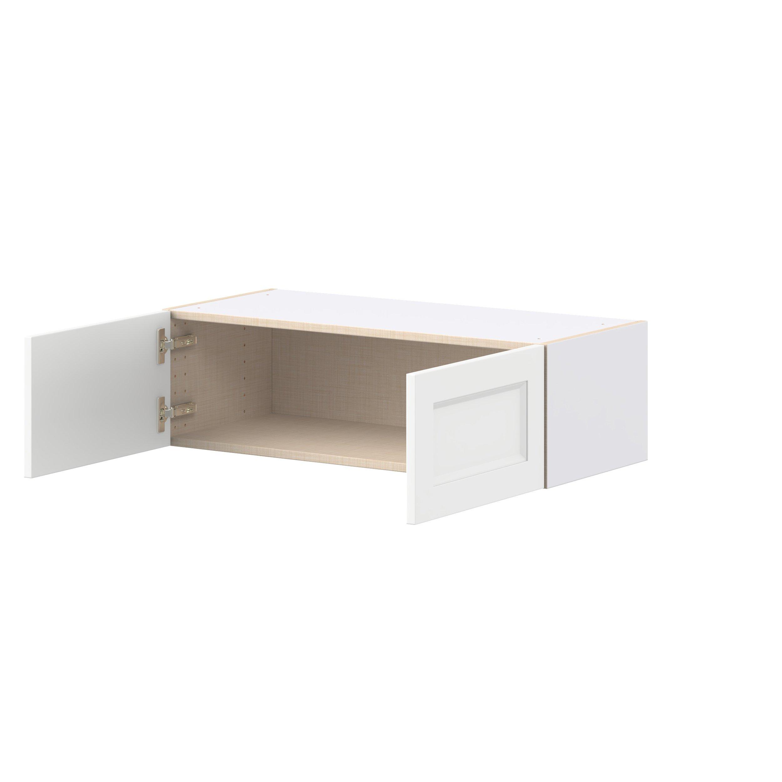 Peachtree 33 in. Painted Bright White Bridge Wall Cabinet