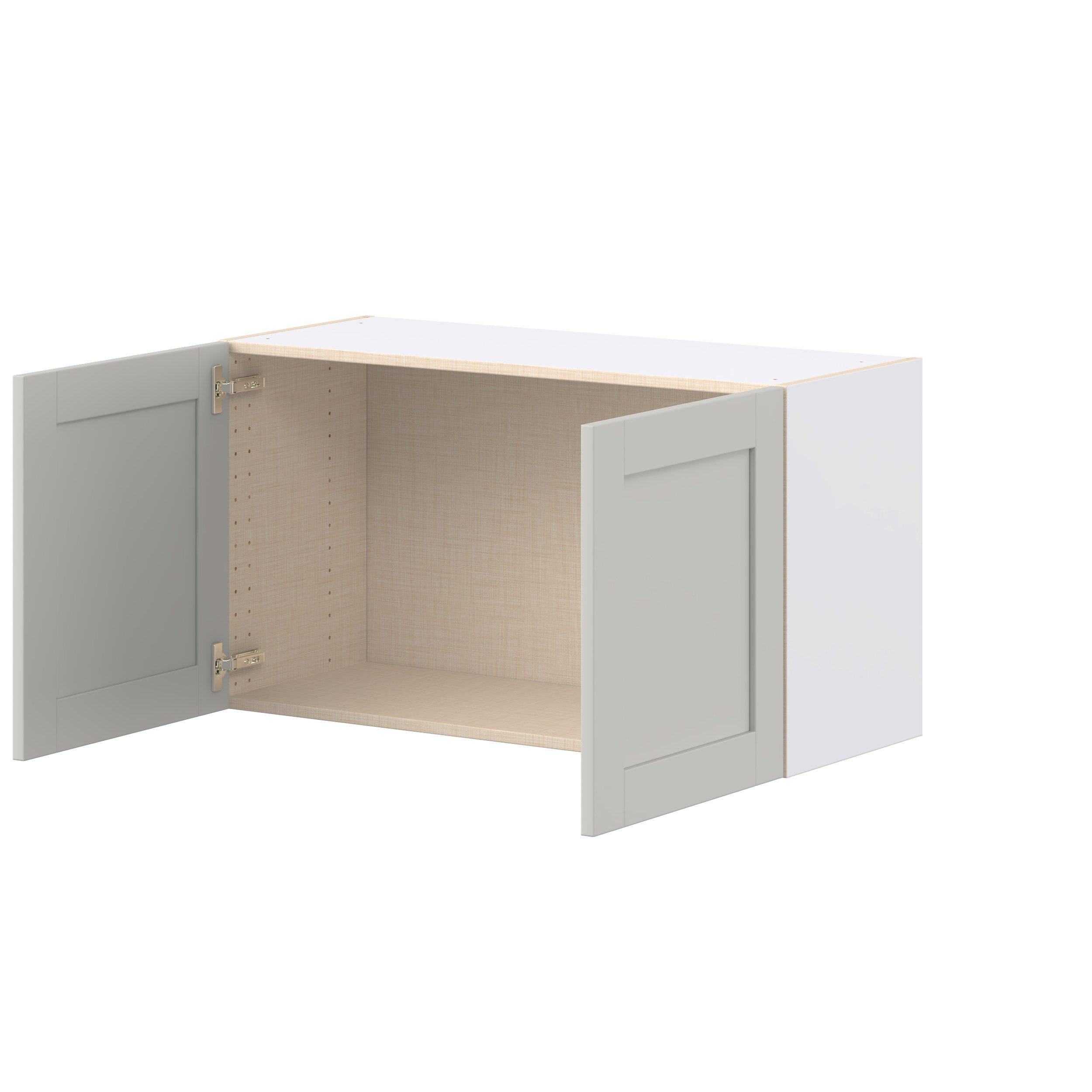 Summerhill 36 in. Light Gray Bridge Wall Cabinet