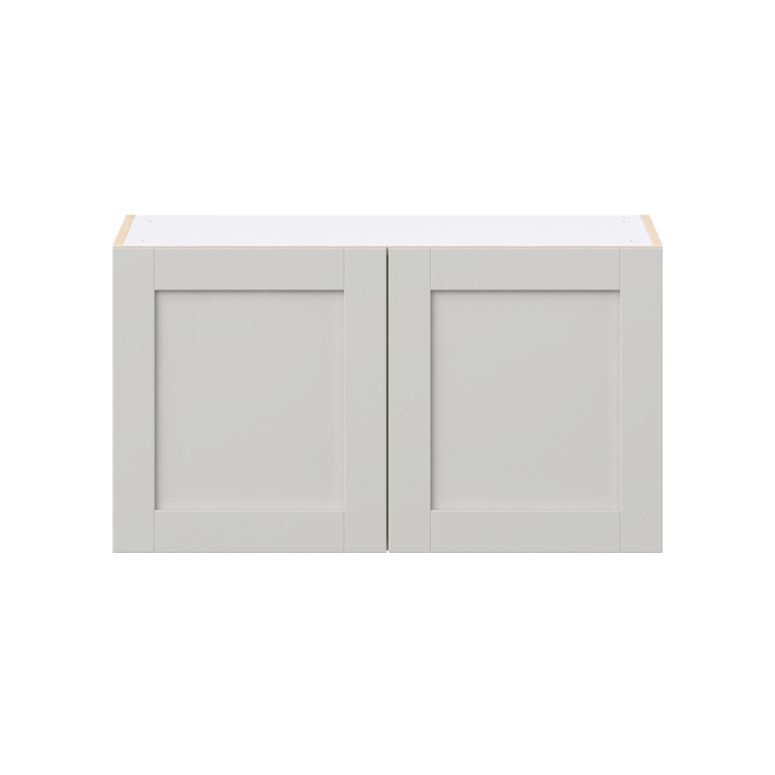 Summerhill 36 in. Light Gray Bridge Wall Cabinet