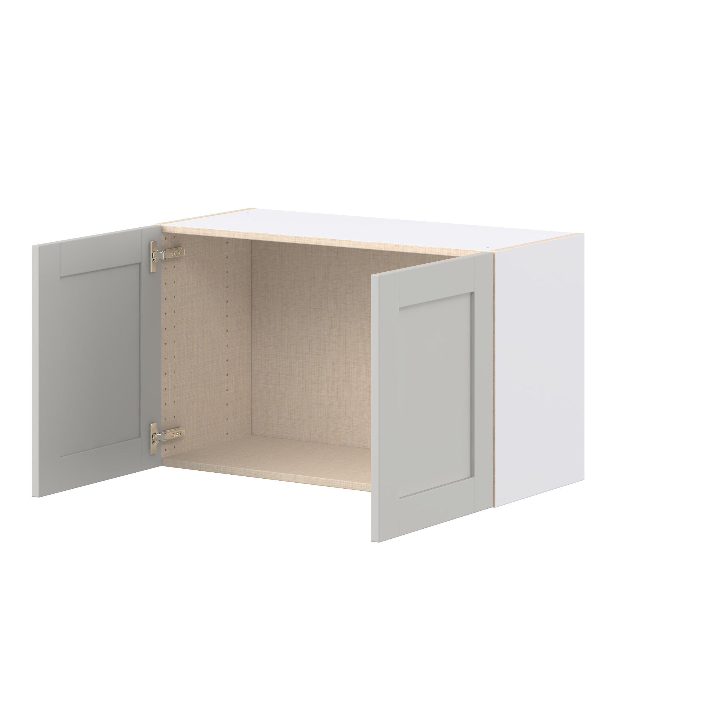Summerhill 33 in. Light Gray Bridge Wall Cabinet