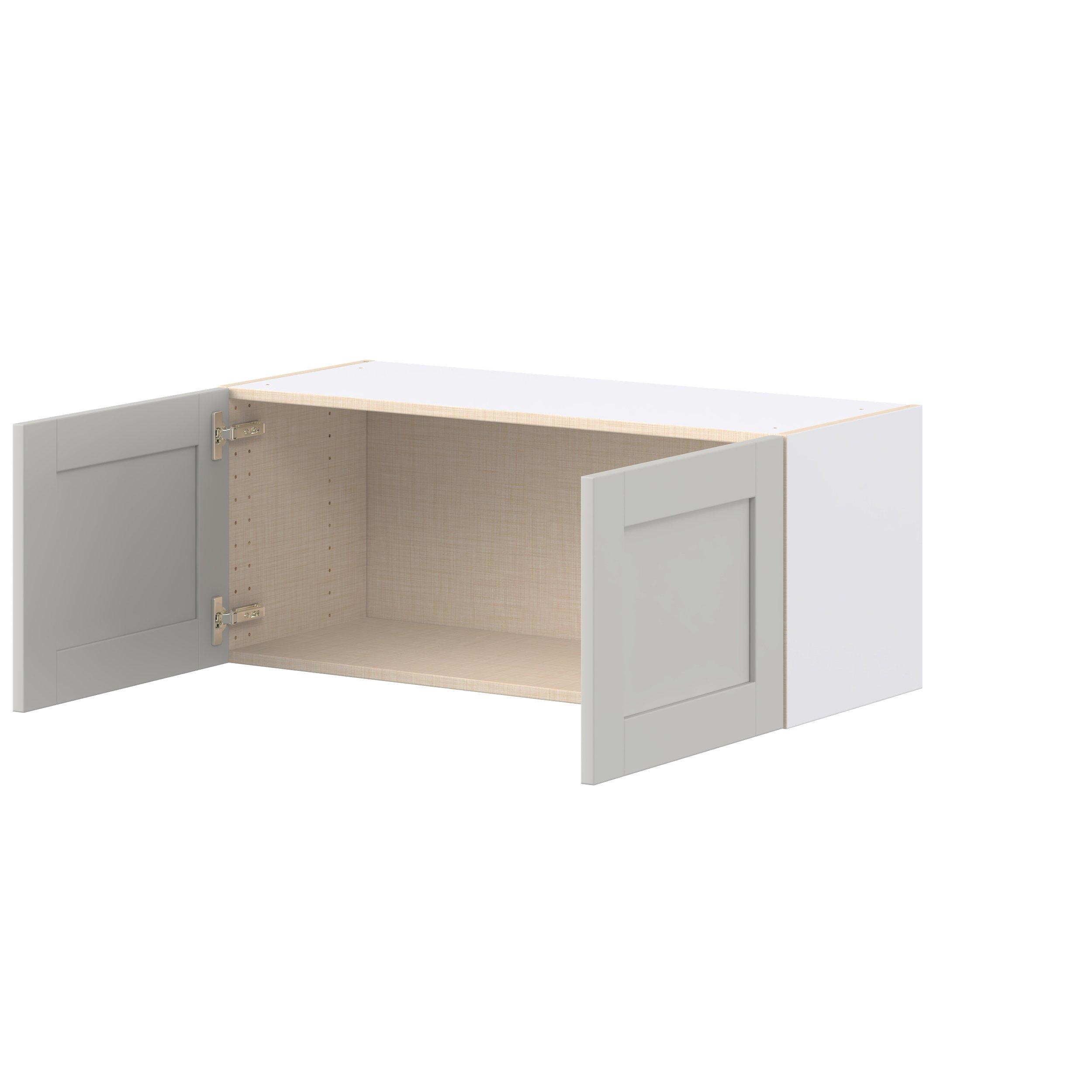 Summerhill 36 in. Light Gray Bridge Wall Cabinet