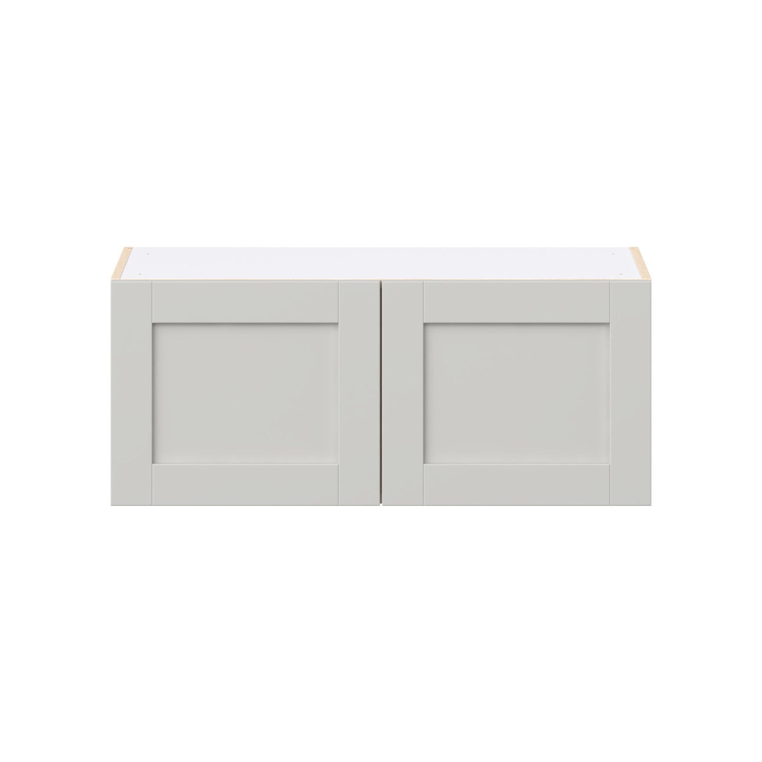 Summerhill 36 in. Light Gray Bridge Wall Cabinet