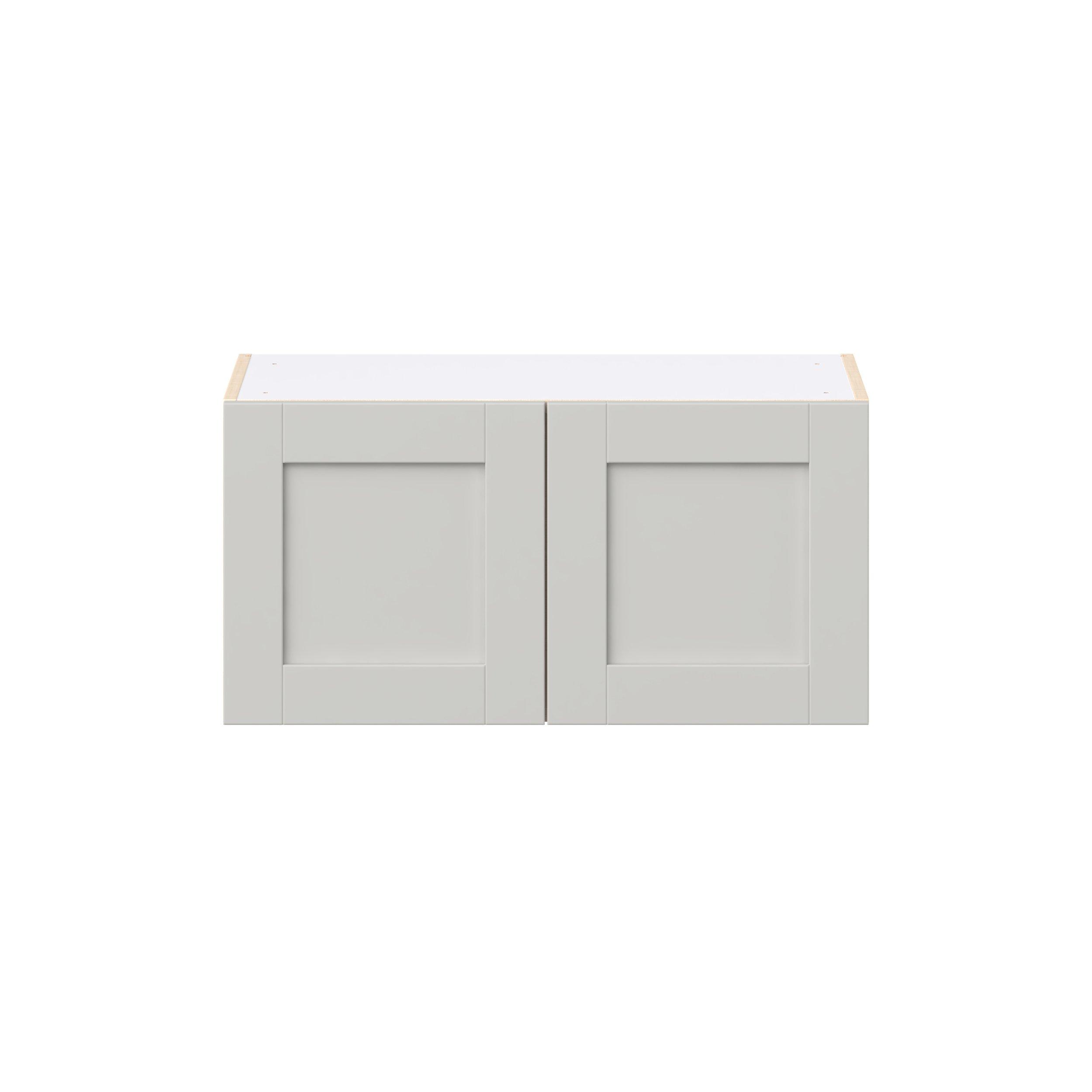 Summerhill 30 in. Light Gray Bridge Wall Cabinet