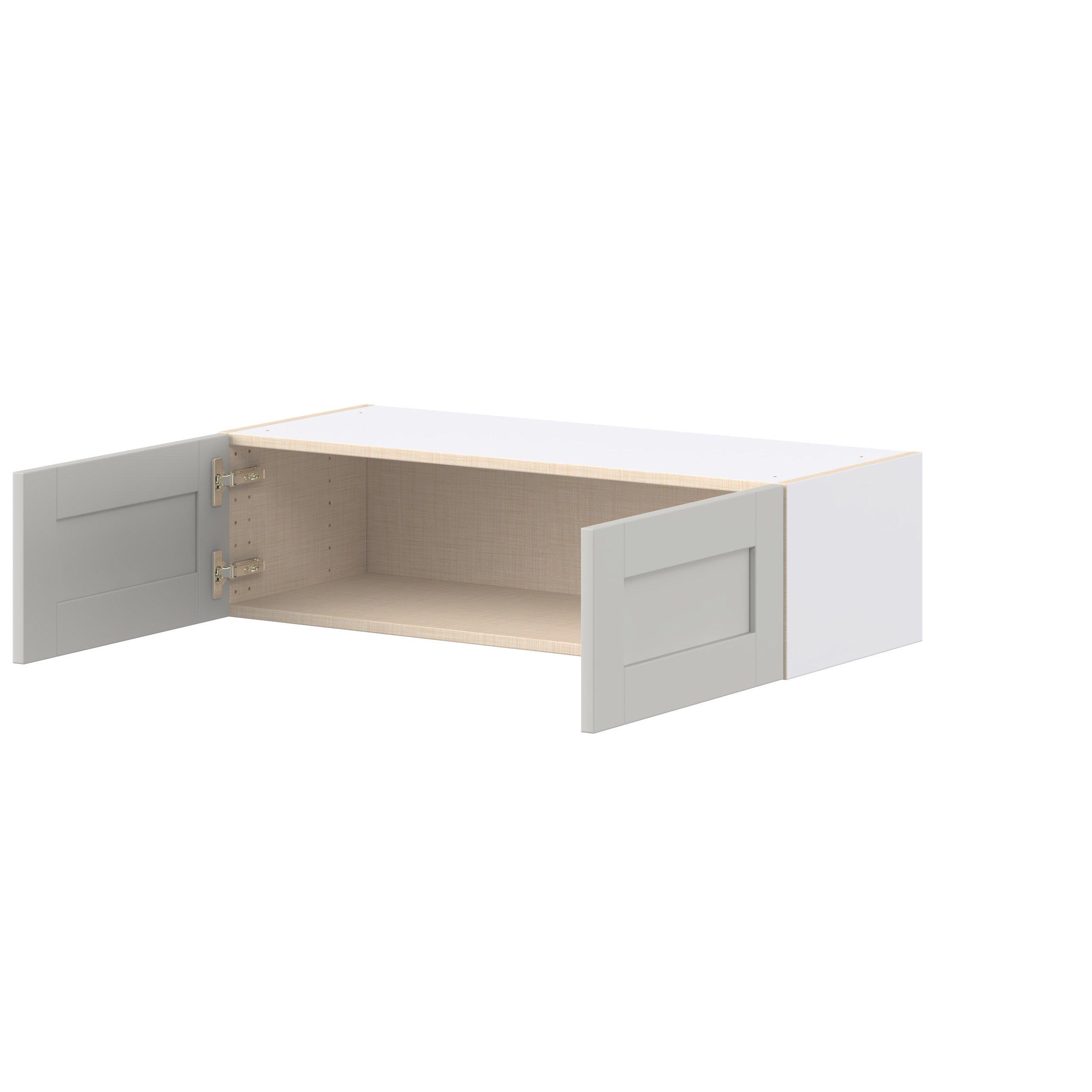Summerhill 36 in. Light Gray Bridge Wall Cabinet