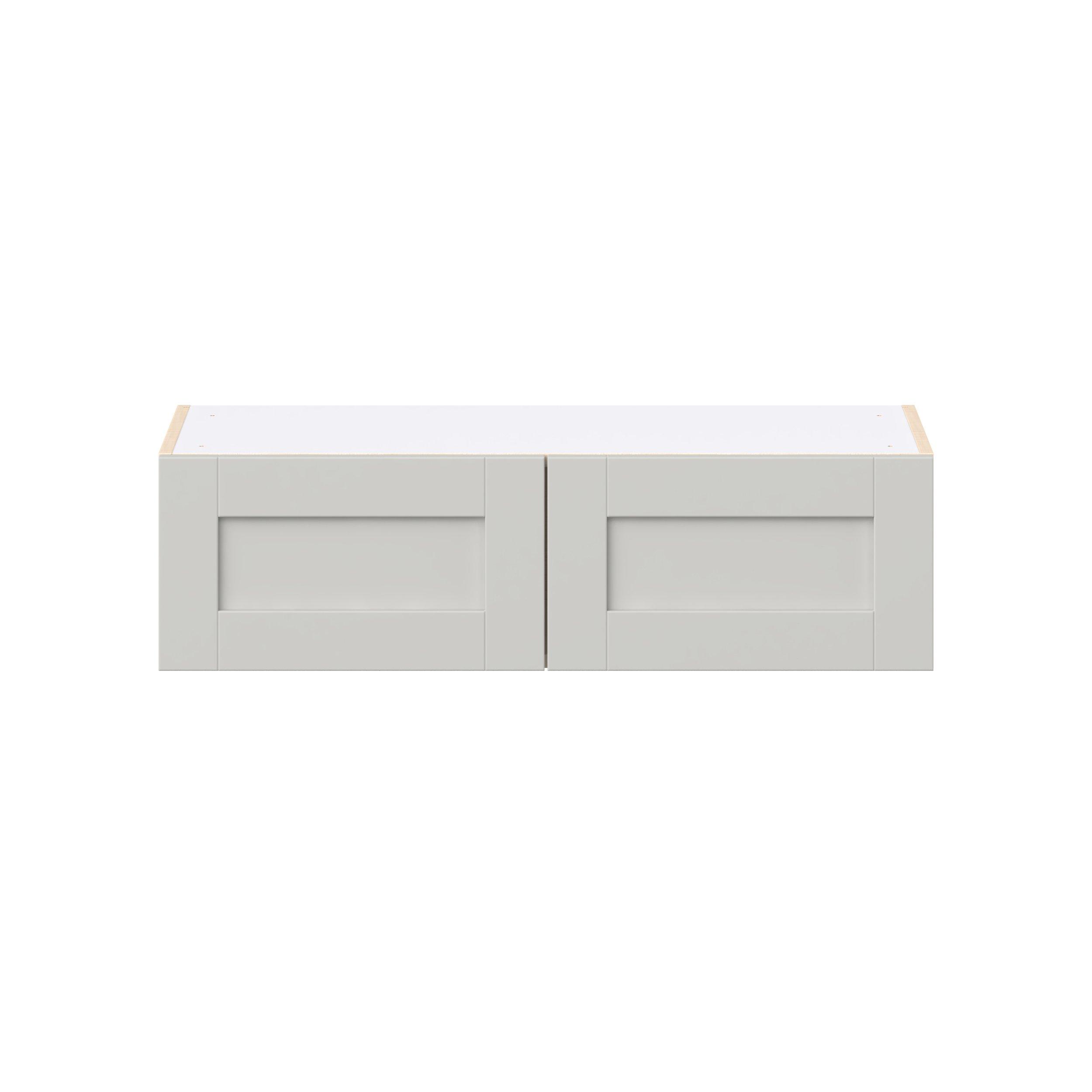 Summerhill 36 in. Light Gray Bridge Wall Cabinet
