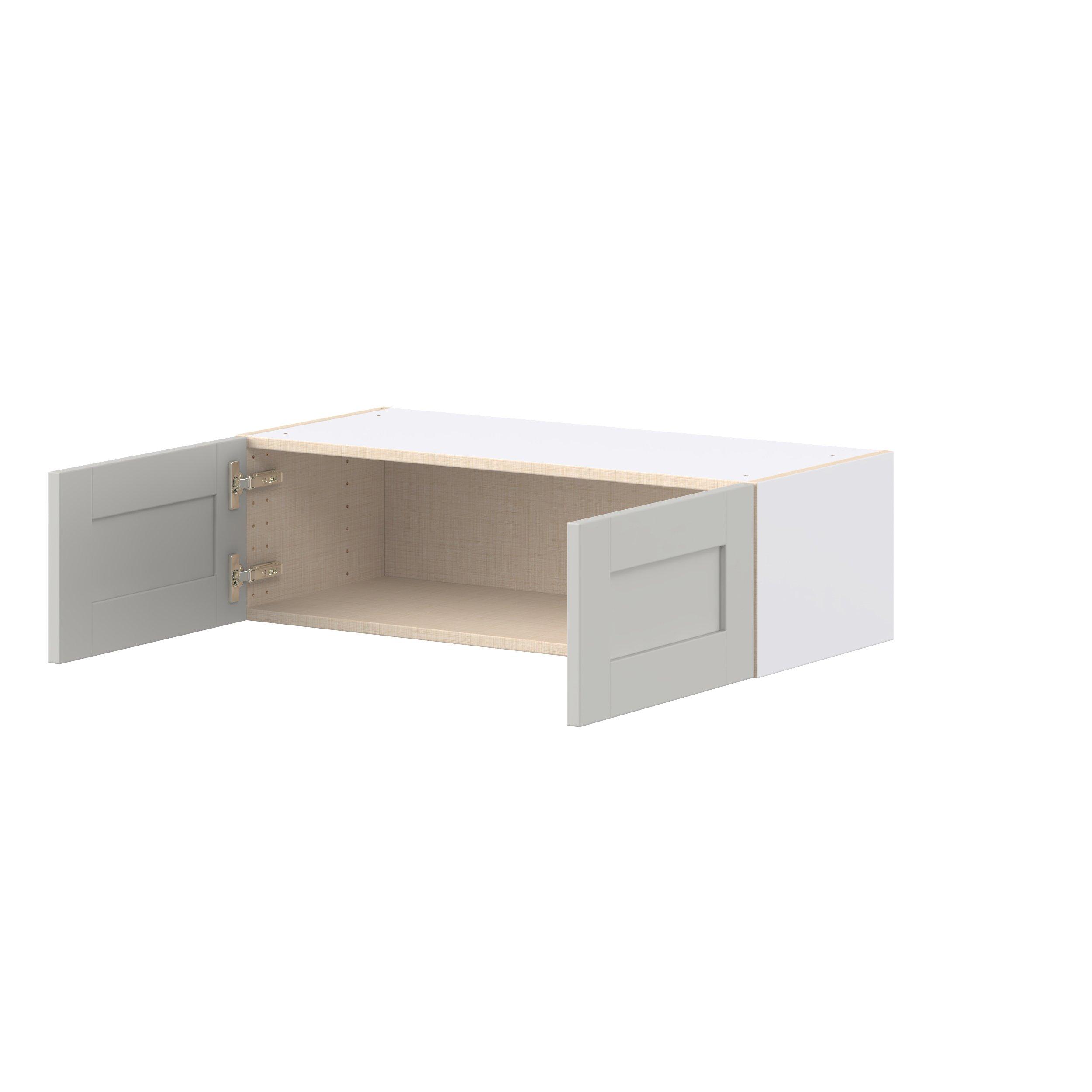 Summerhill 33 in. Light Gray Bridge Wall Cabinet