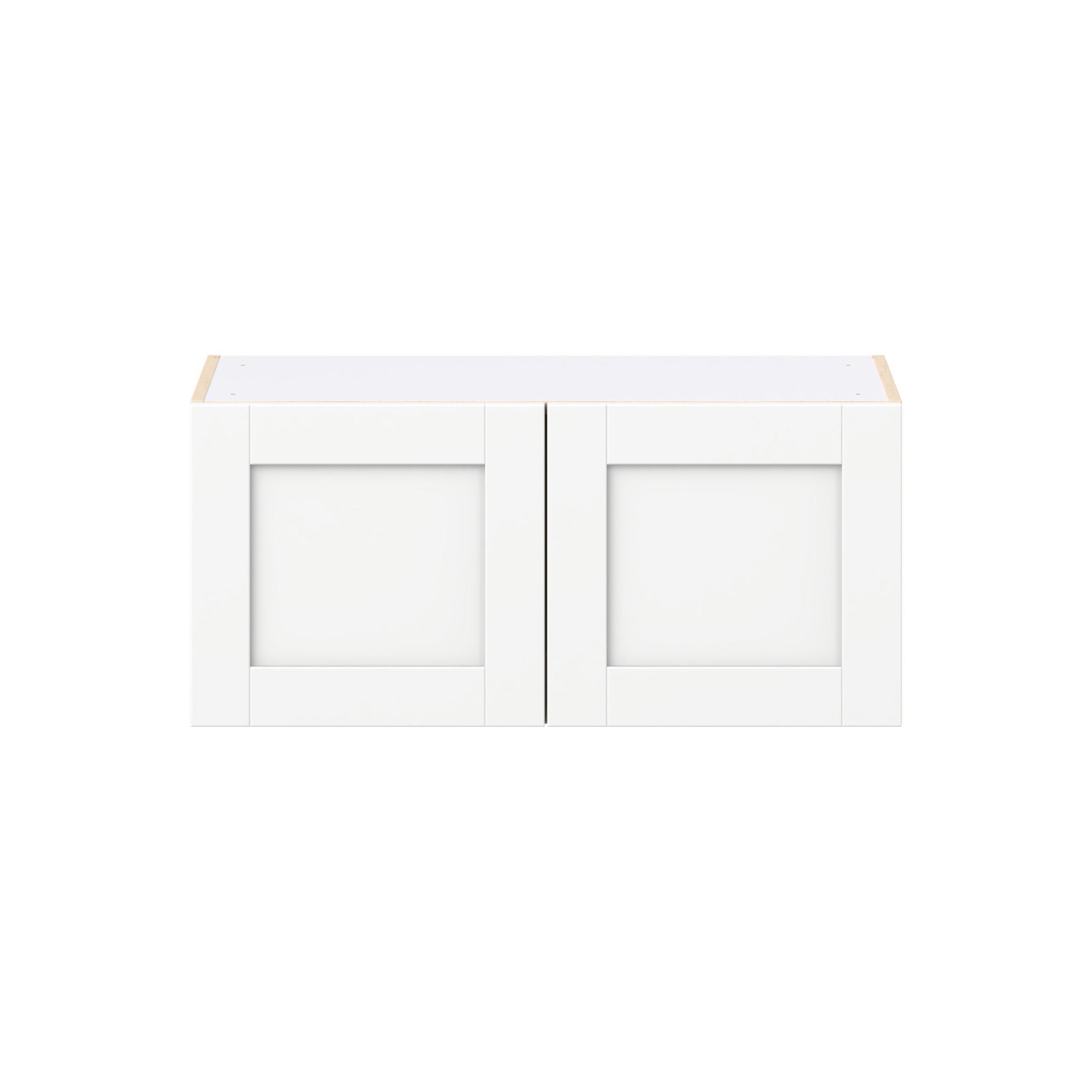 Summerhill 33 in. Bright White Bridge Wall Cabinet