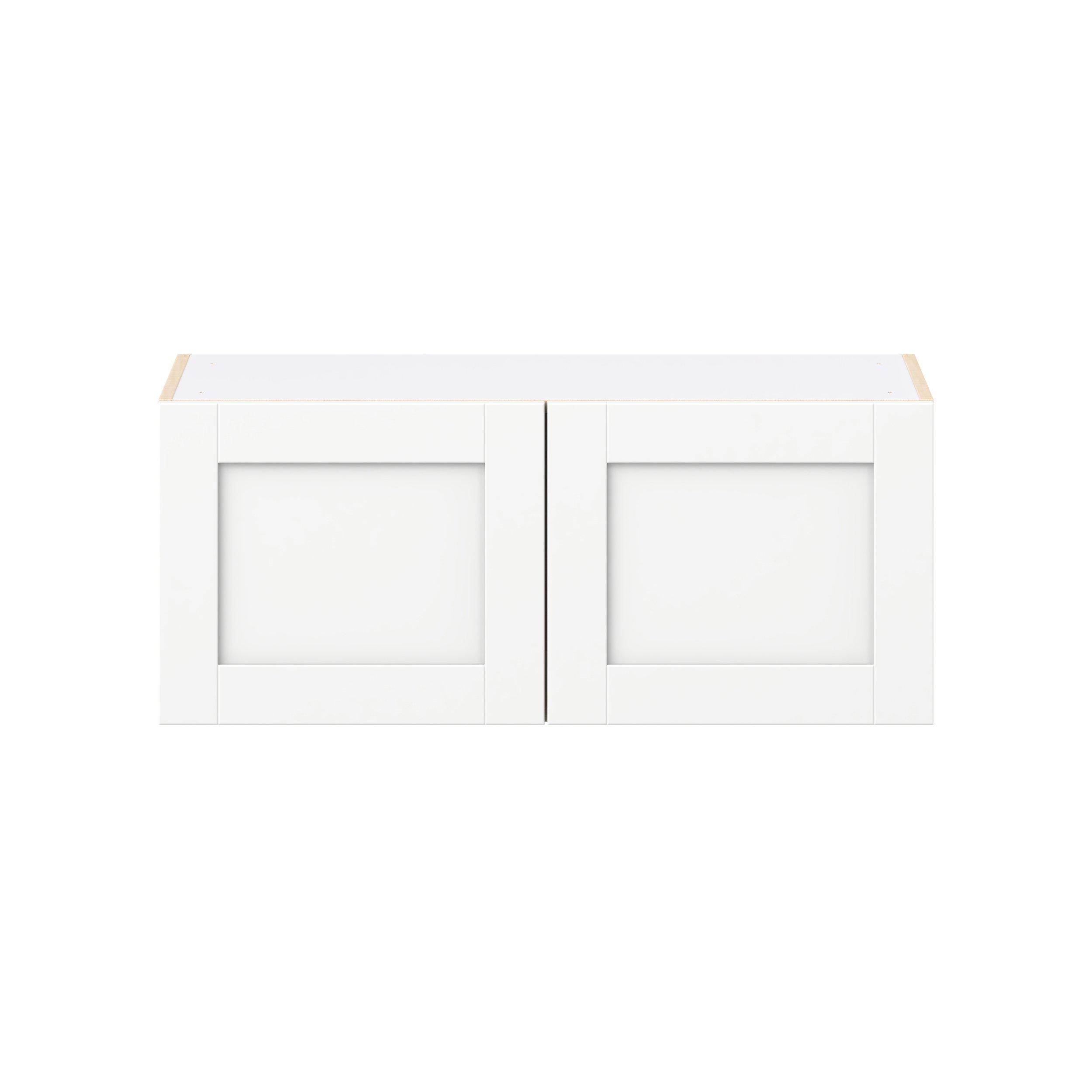 Summerhill 36 in. Bright White Bridge Wall Cabinet