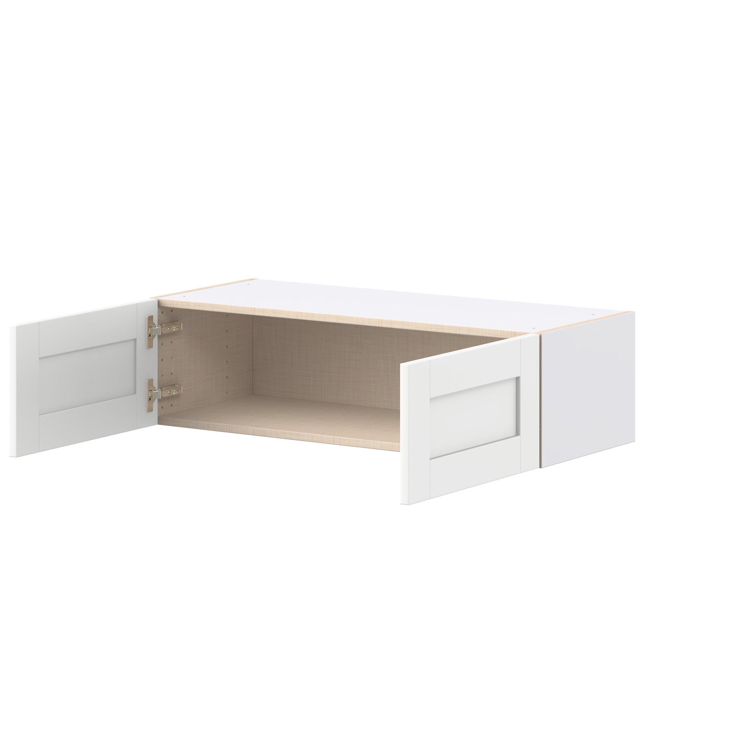 Summerhill 36 in. Bright White Bridge Wall Cabinet