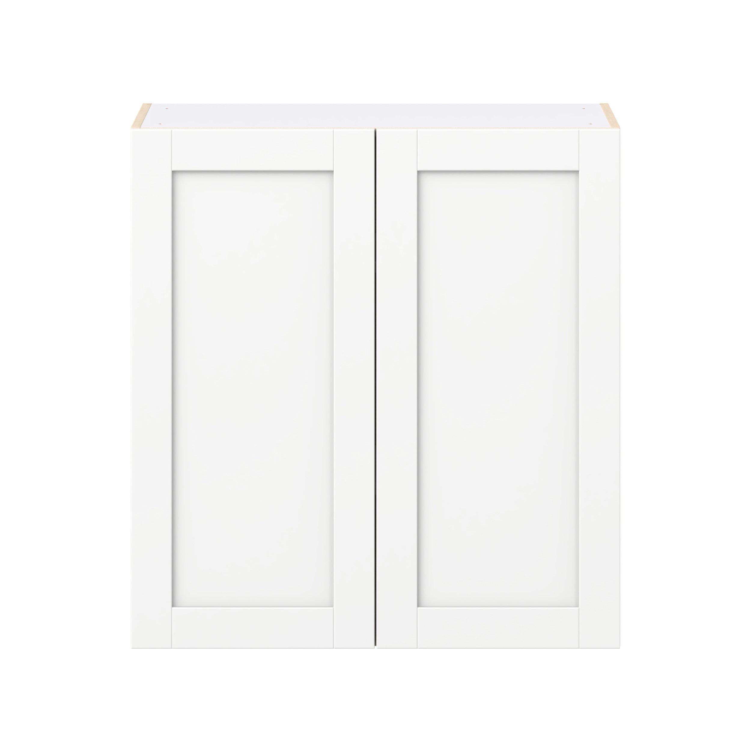 Summerhill 33 in. Bright White Door Wall Cabinet
