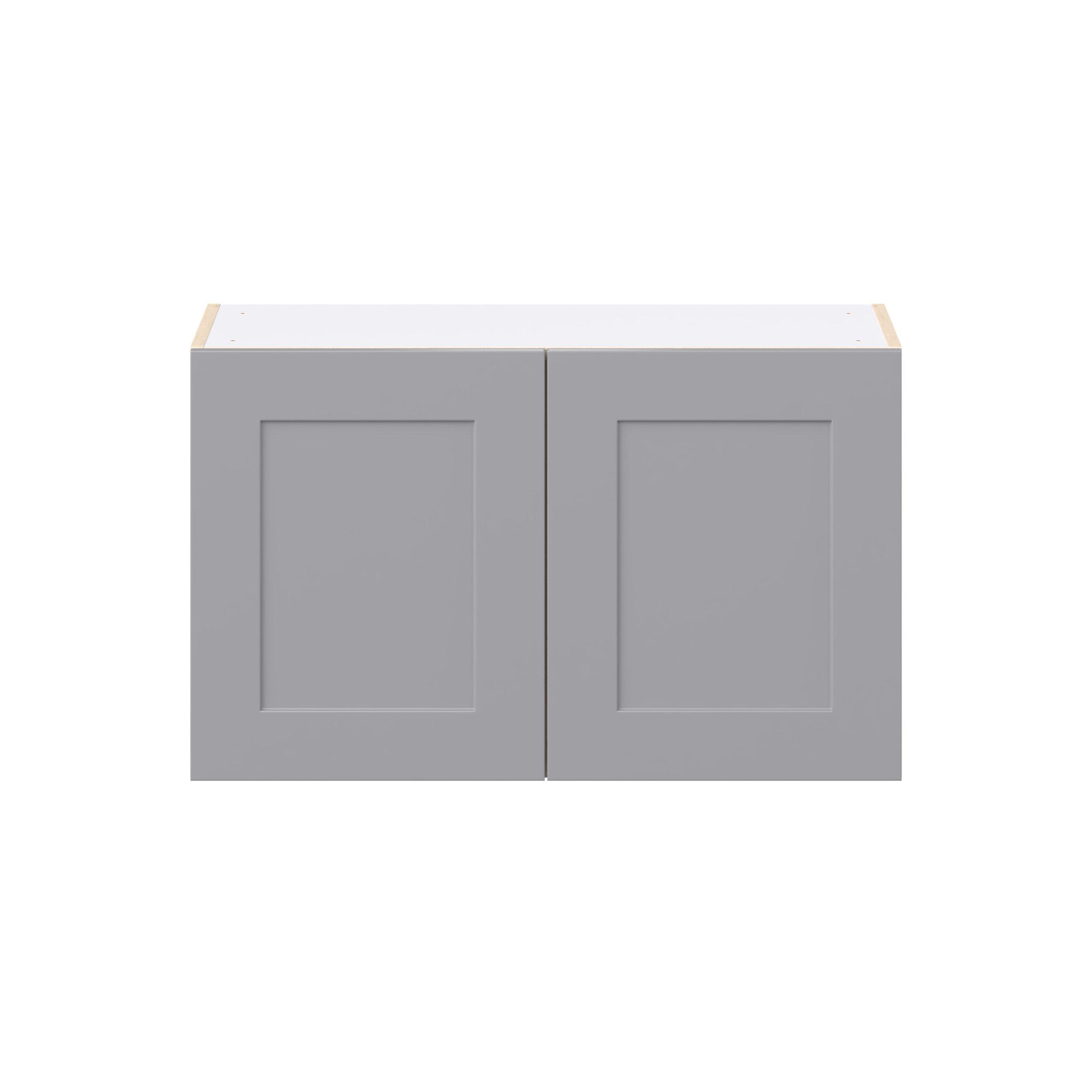 Candler 33 in. Painted Slate Gray Bridge Wall Cabinet