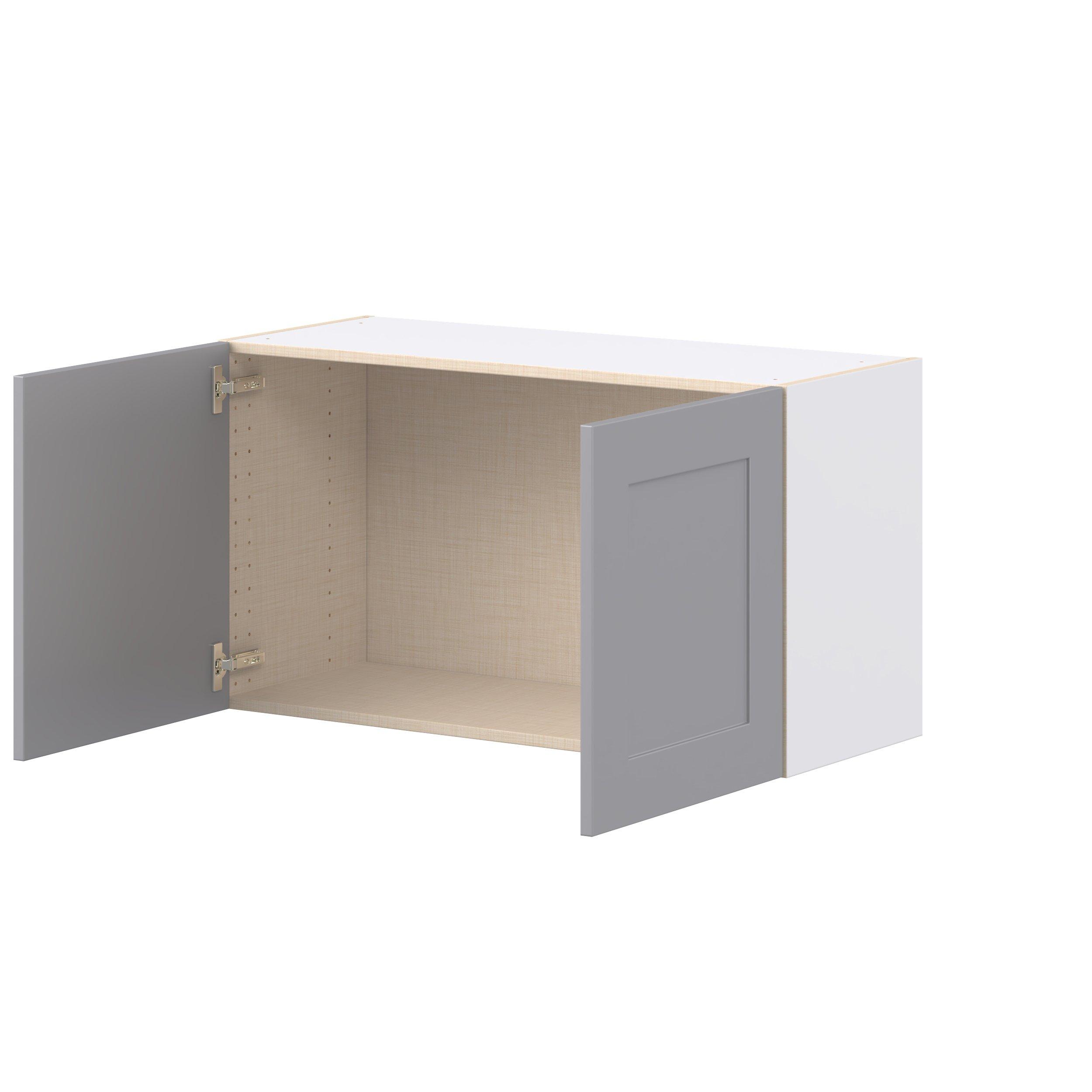 Candler 36 in. Painted Slate Gray Bridge Wall Cabinet