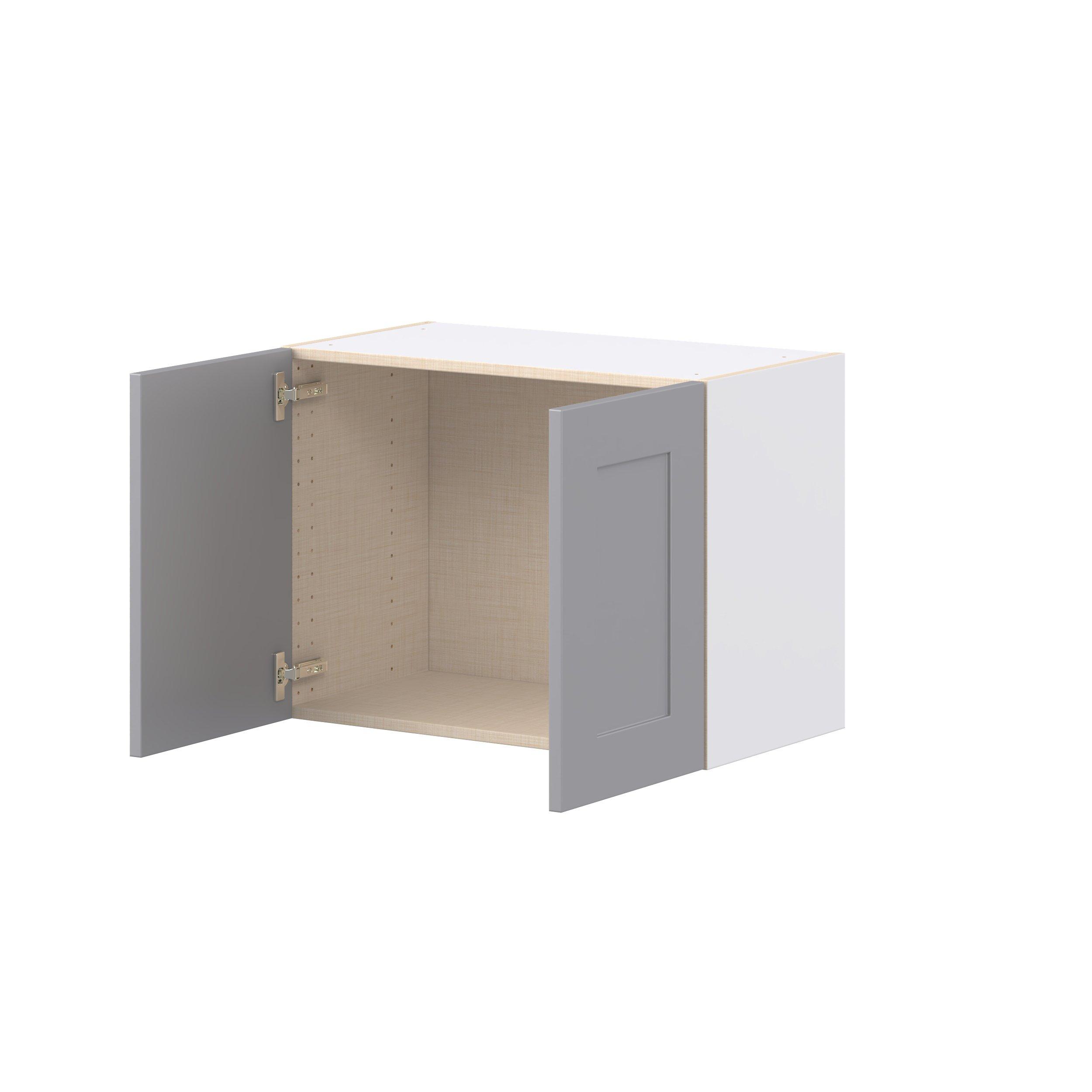 Candler 27 in. Painted Slate Gray Bridge Wall Cabinet