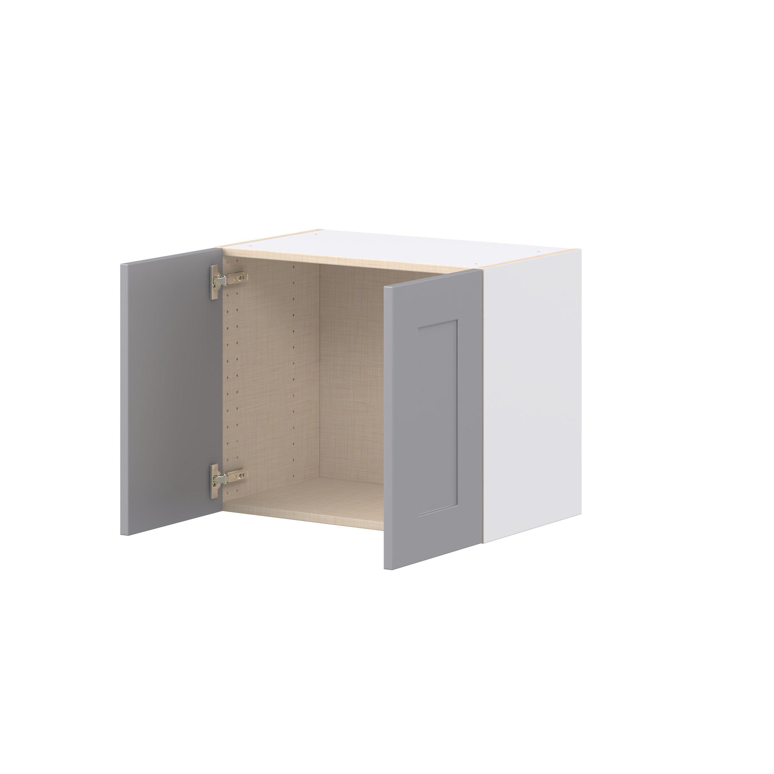 Candler 24 in. Painted Slate Gray Bridge Wall Cabinet