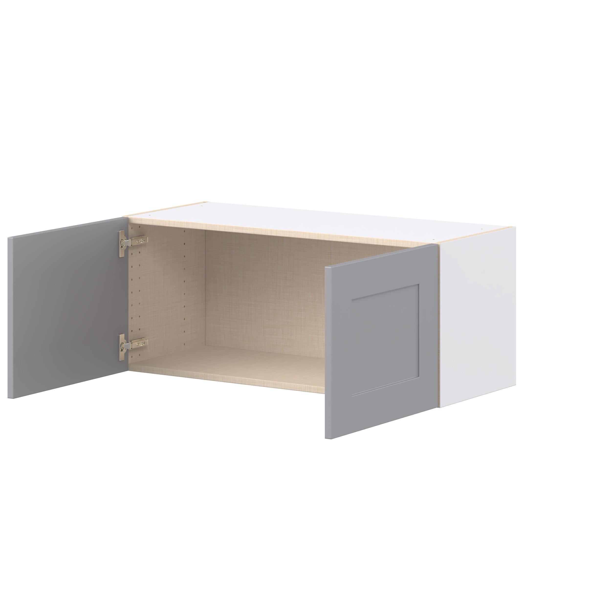 Candler 36 in. Painted Slate Gray Bridge Wall Cabinet