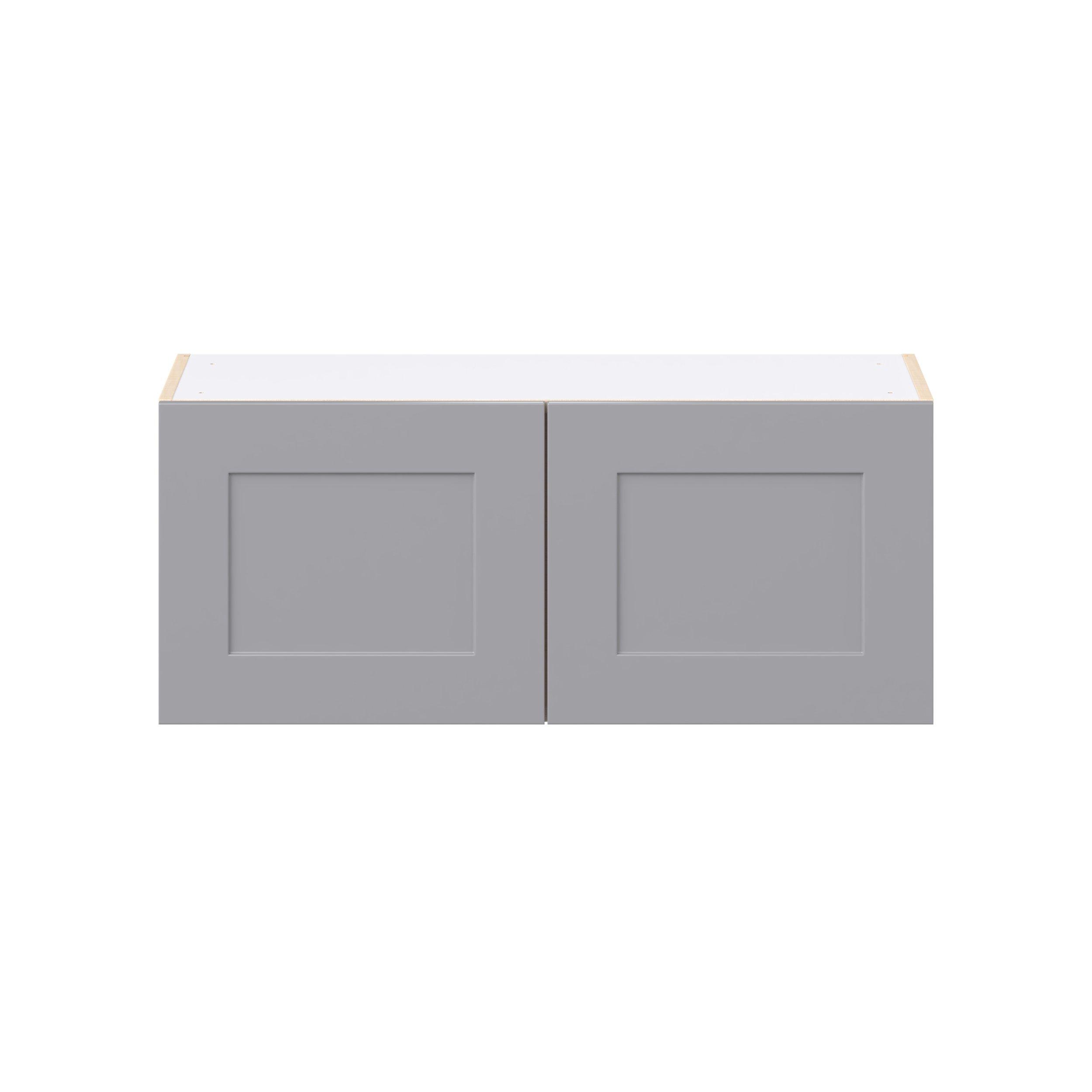 Candler 36 in. Painted Slate Gray Bridge Wall Cabinet