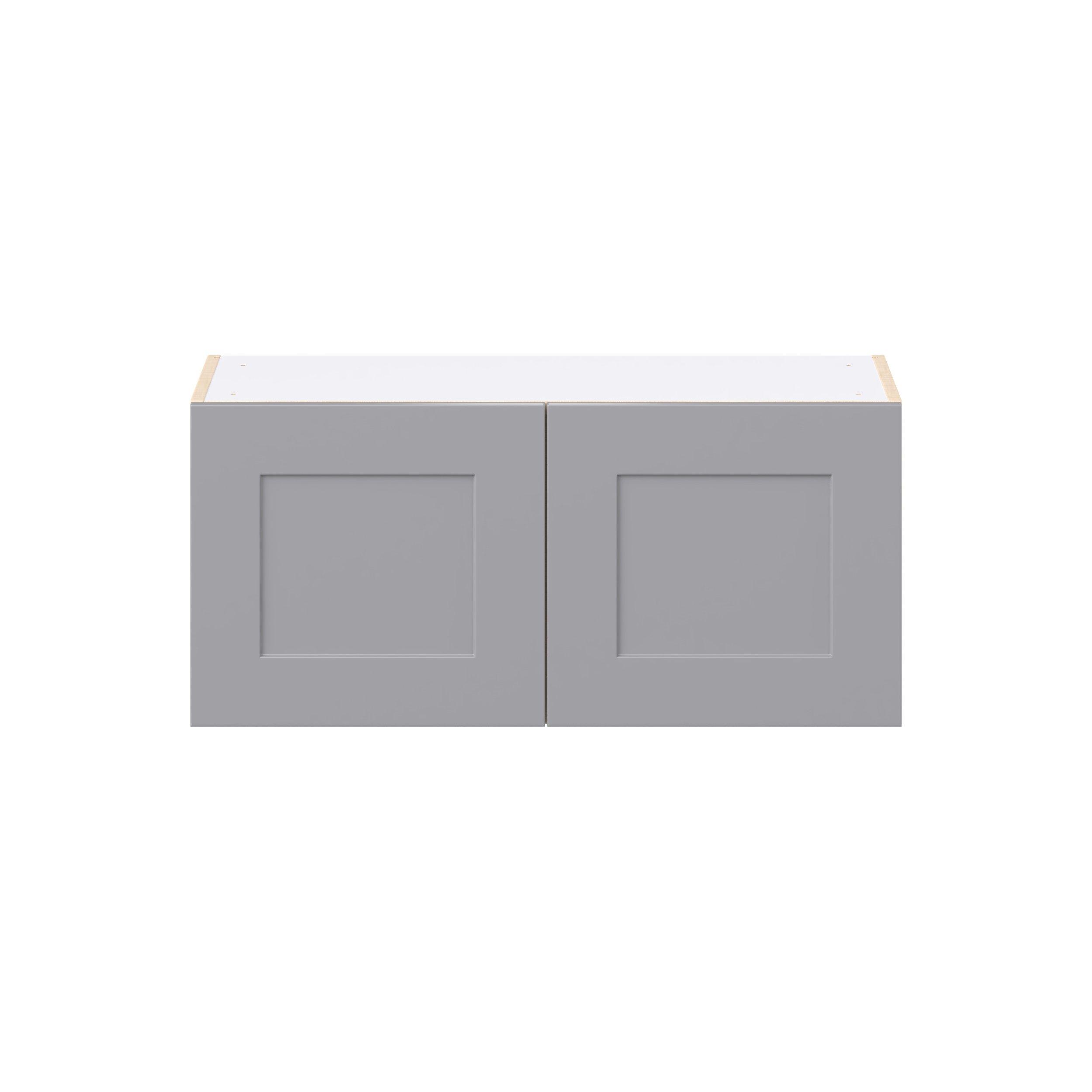 Candler 33 in. Painted Slate Gray Bridge Wall Cabinet