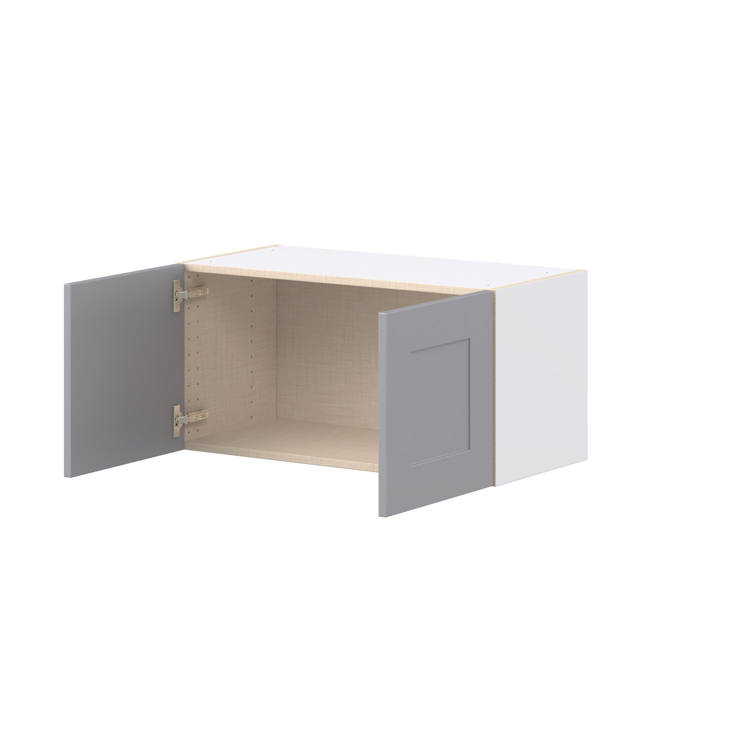 Candler 30 in. Painted Slate Gray Bridge Wall Cabinet