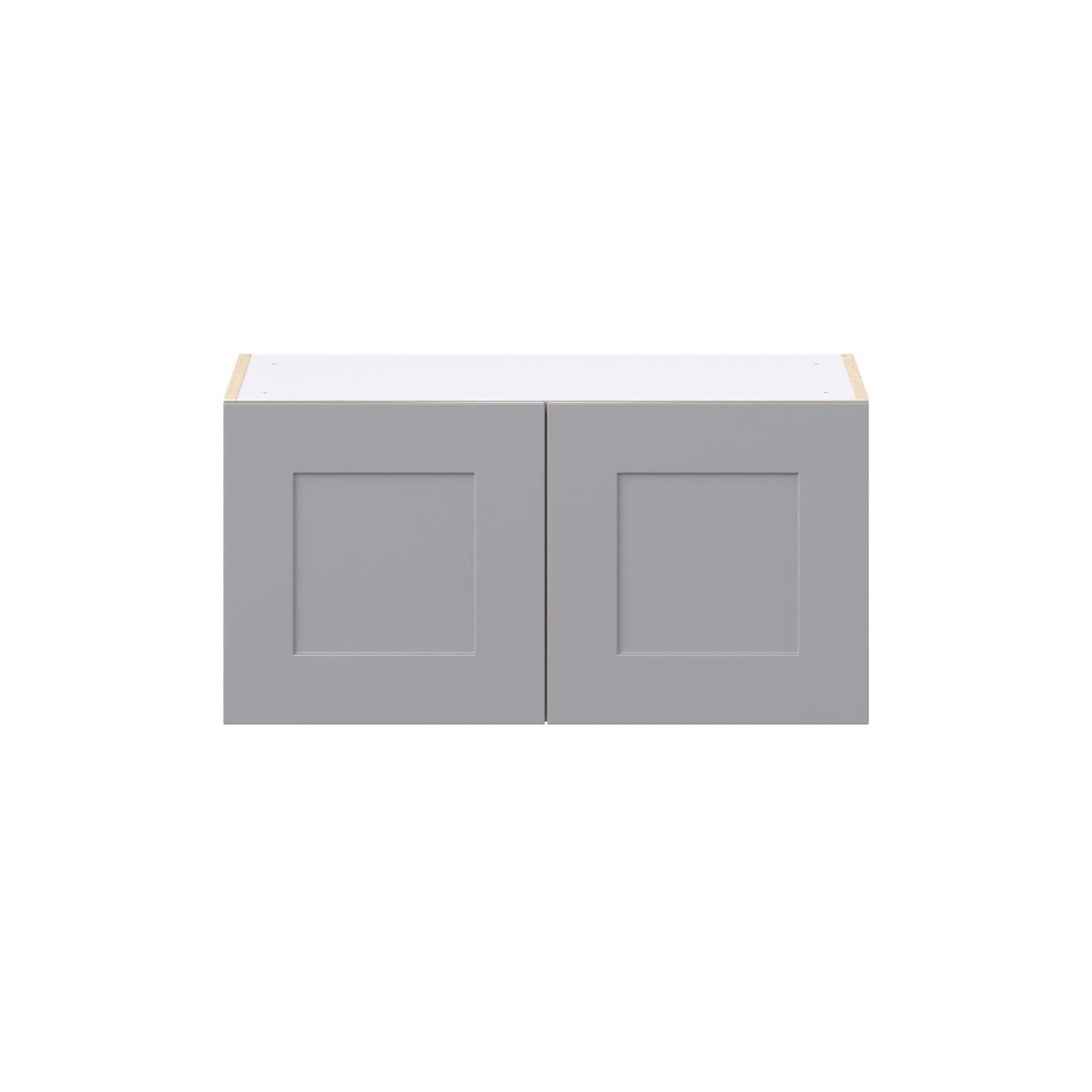Candler 30 in. Painted Slate Gray Bridge Wall Cabinet