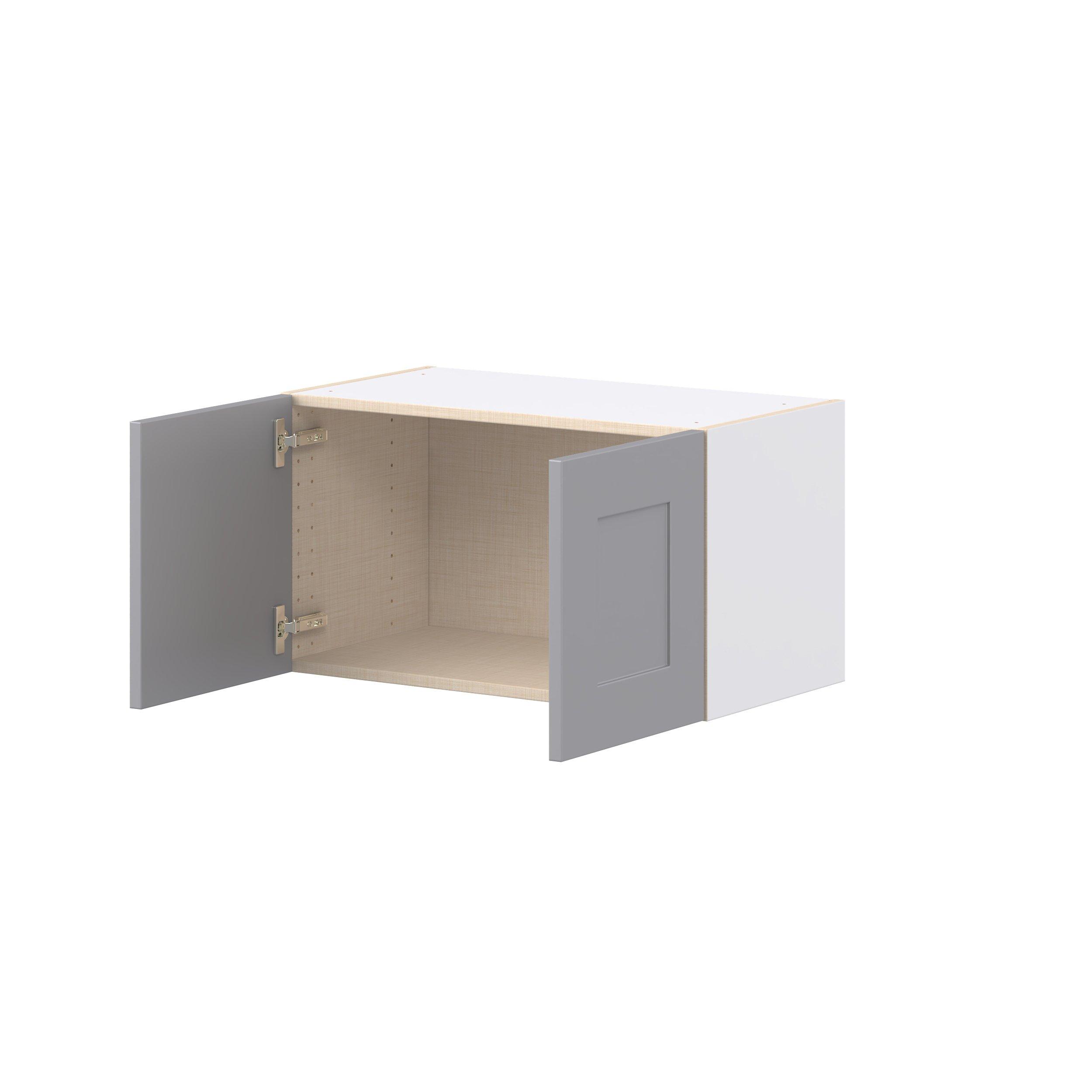Candler 27 in. Painted Slate Gray Bridge Wall Cabinet