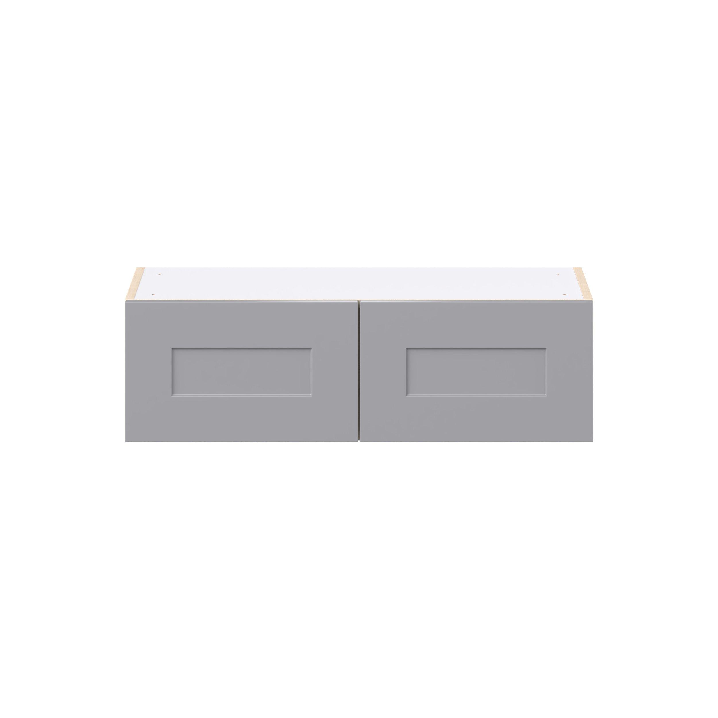 Candler 33 in. Painted Slate Gray Bridge Wall Cabinet