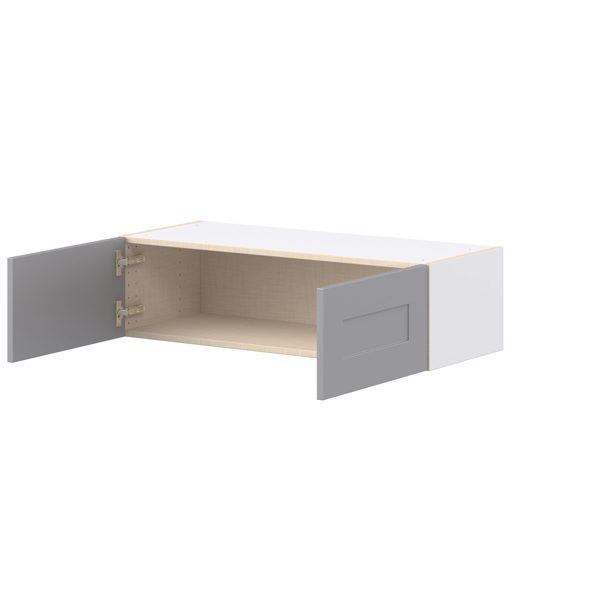 Candler 36 in. Painted Slate Gray Bridge Wall Cabinet