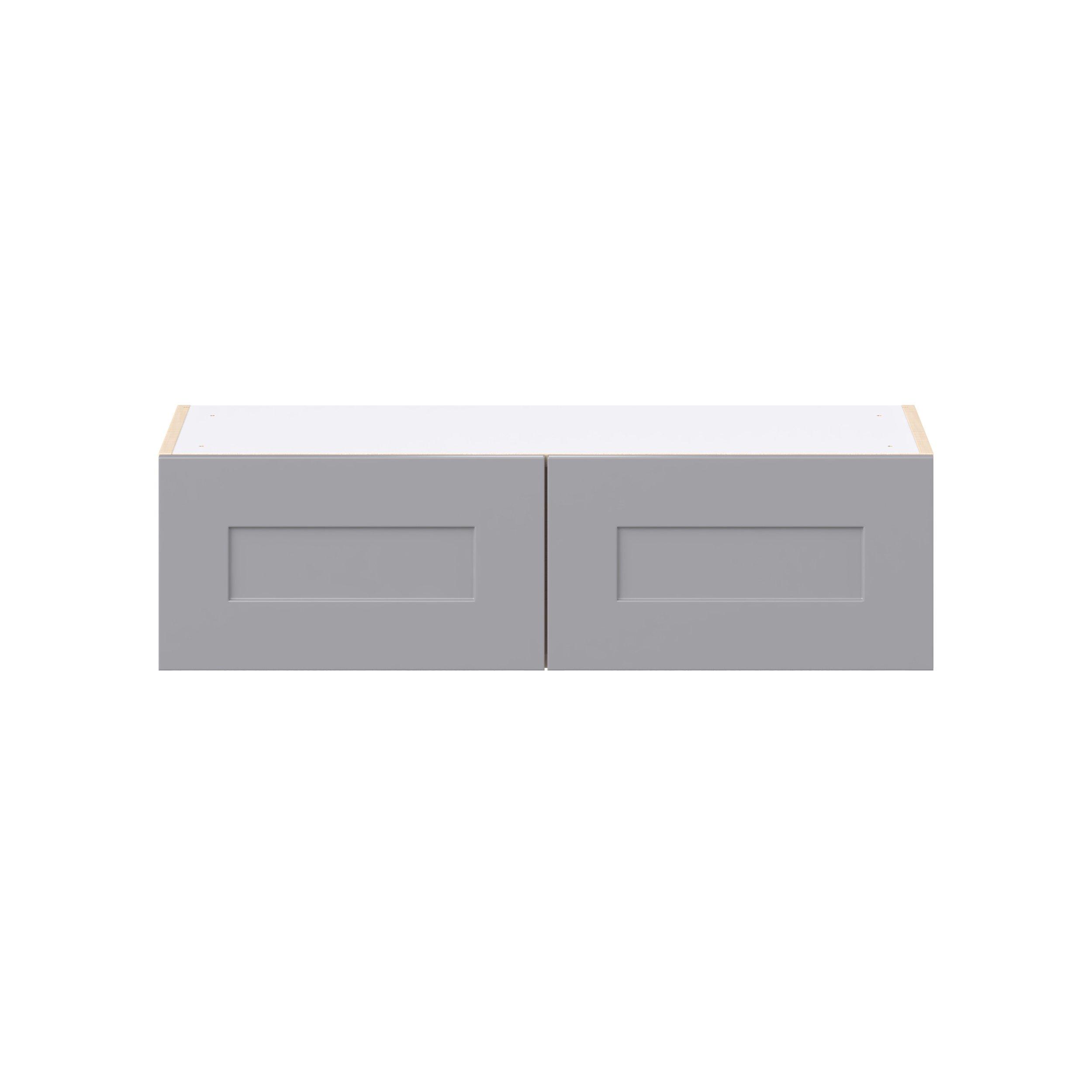 Candler 36 in. Painted Slate Gray Bridge Wall Cabinet