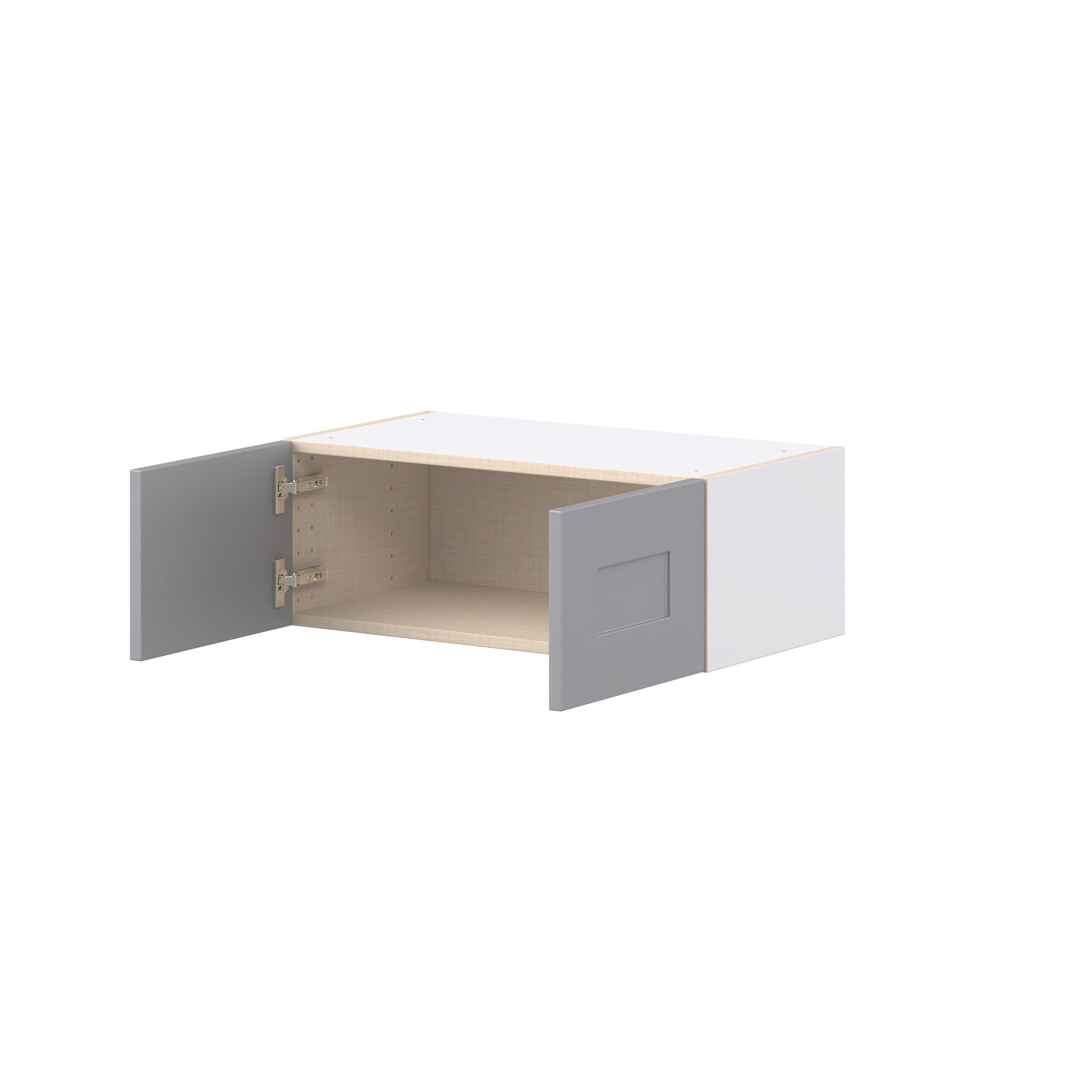 Candler 27 in. Painted Slate Gray Bridge Wall Cabinet