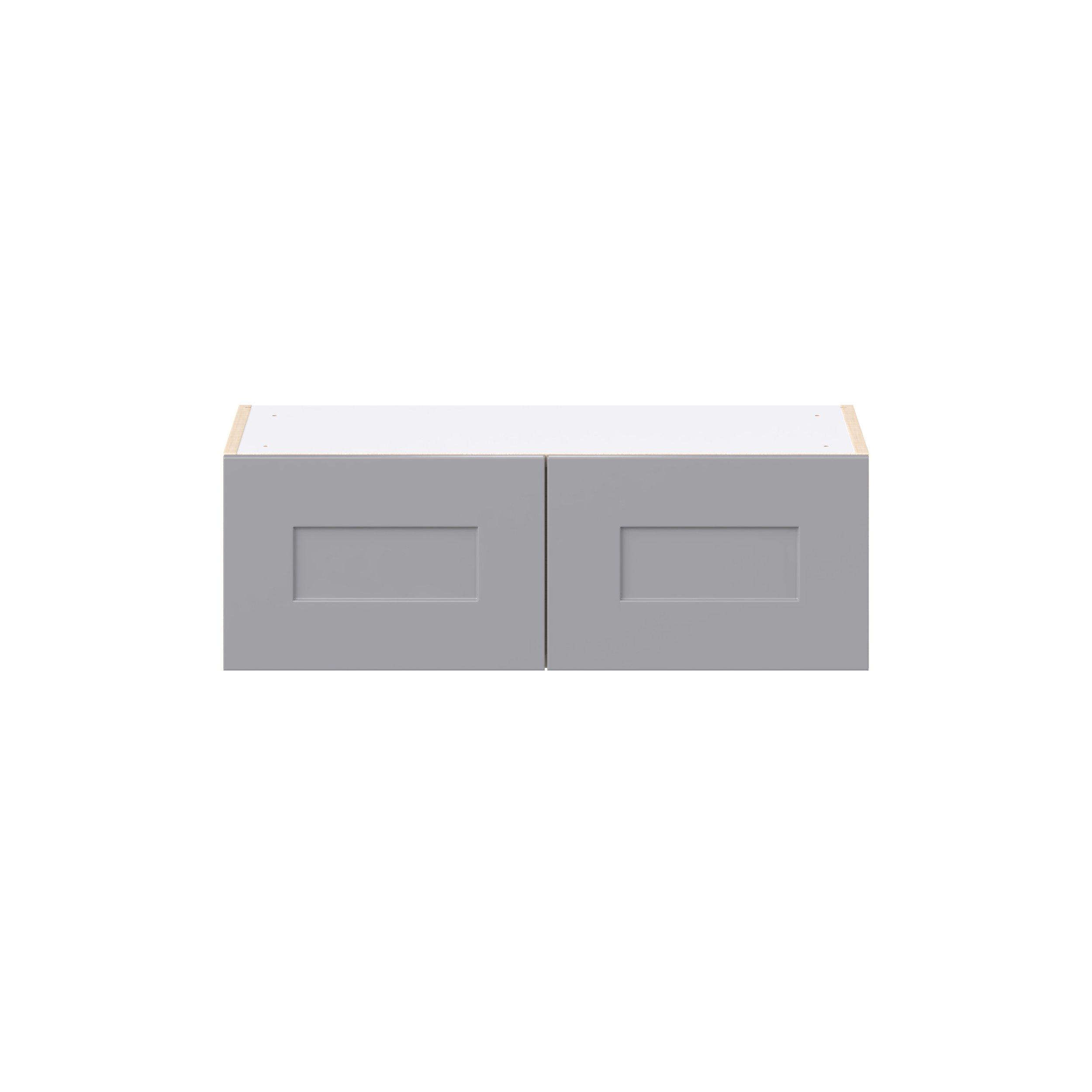 Candler 30 in. Painted Slate Gray Bridge Wall Cabinet