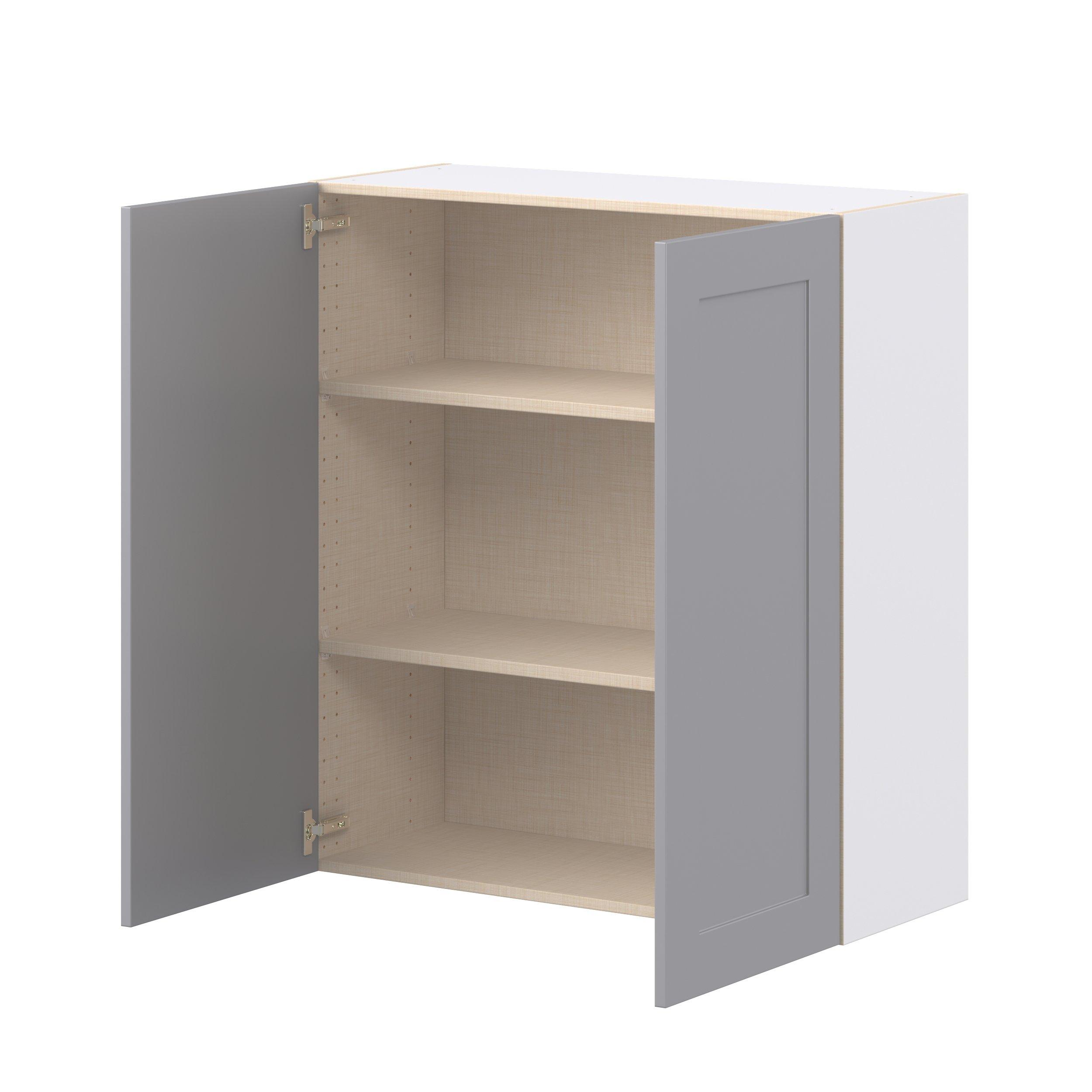 Candler 36 in. Painted Slate Gray Door Wall Cabinet