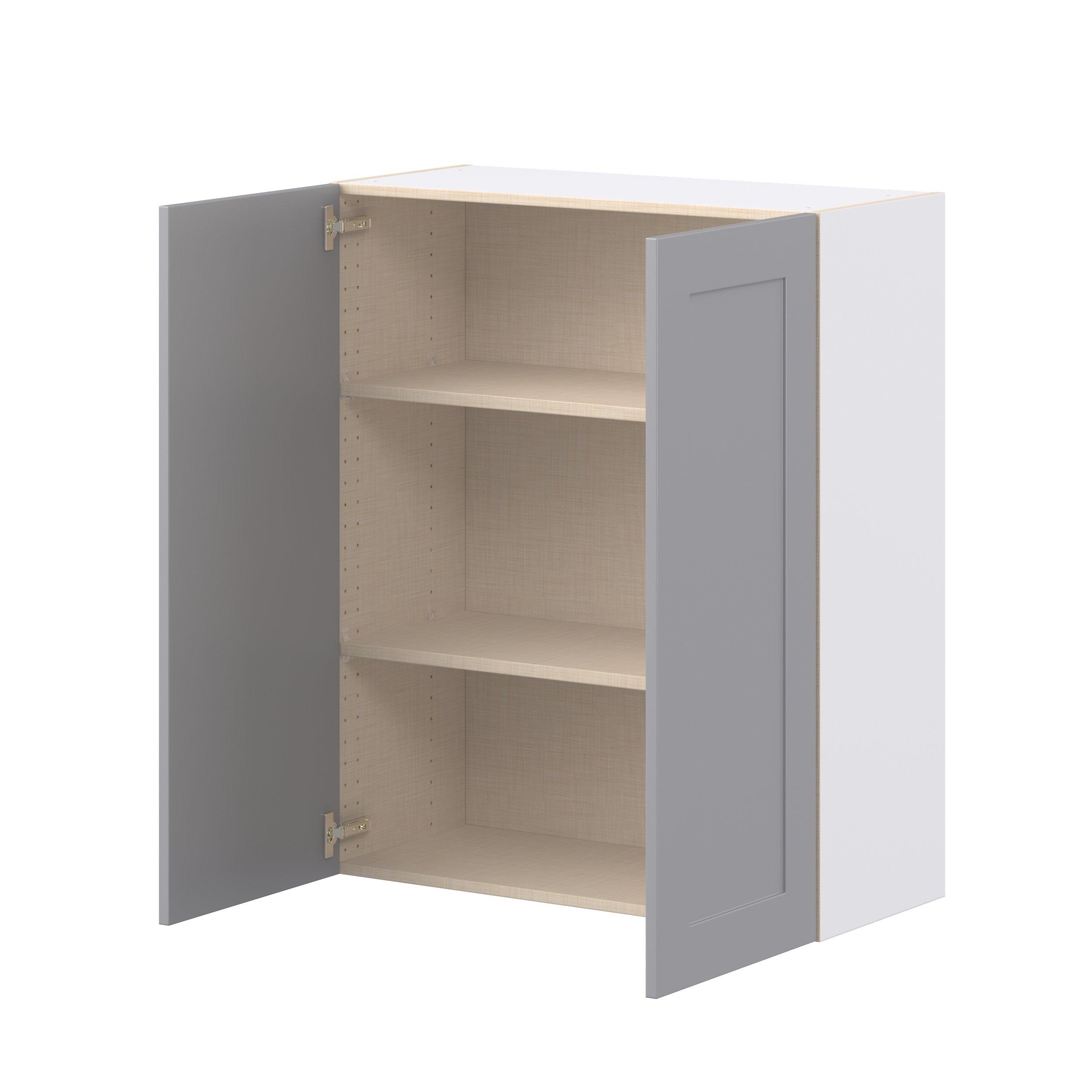 Candler 33 in. Painted Slate Gray Door Wall Cabinet