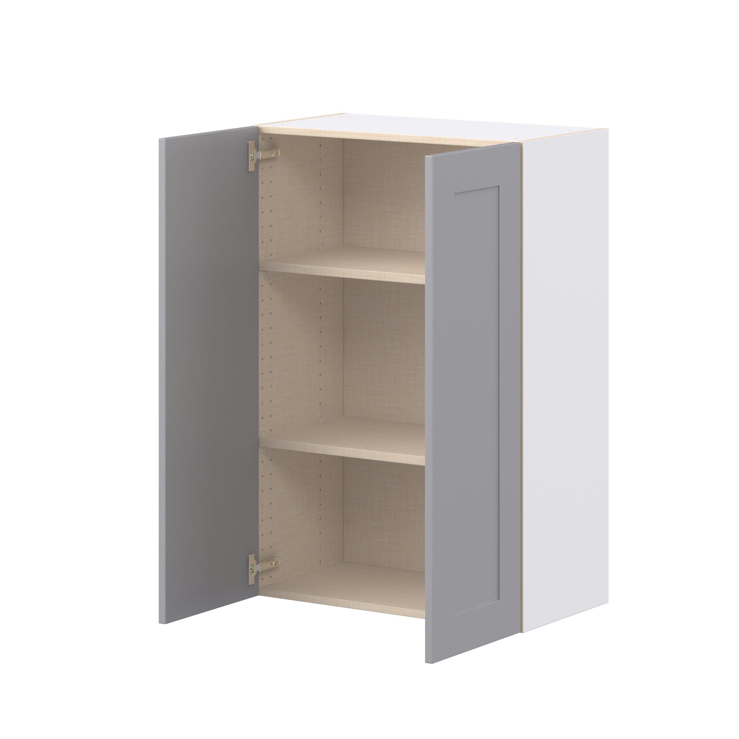 Candler 27 in. Painted Slate Gray Door Wall Cabinet