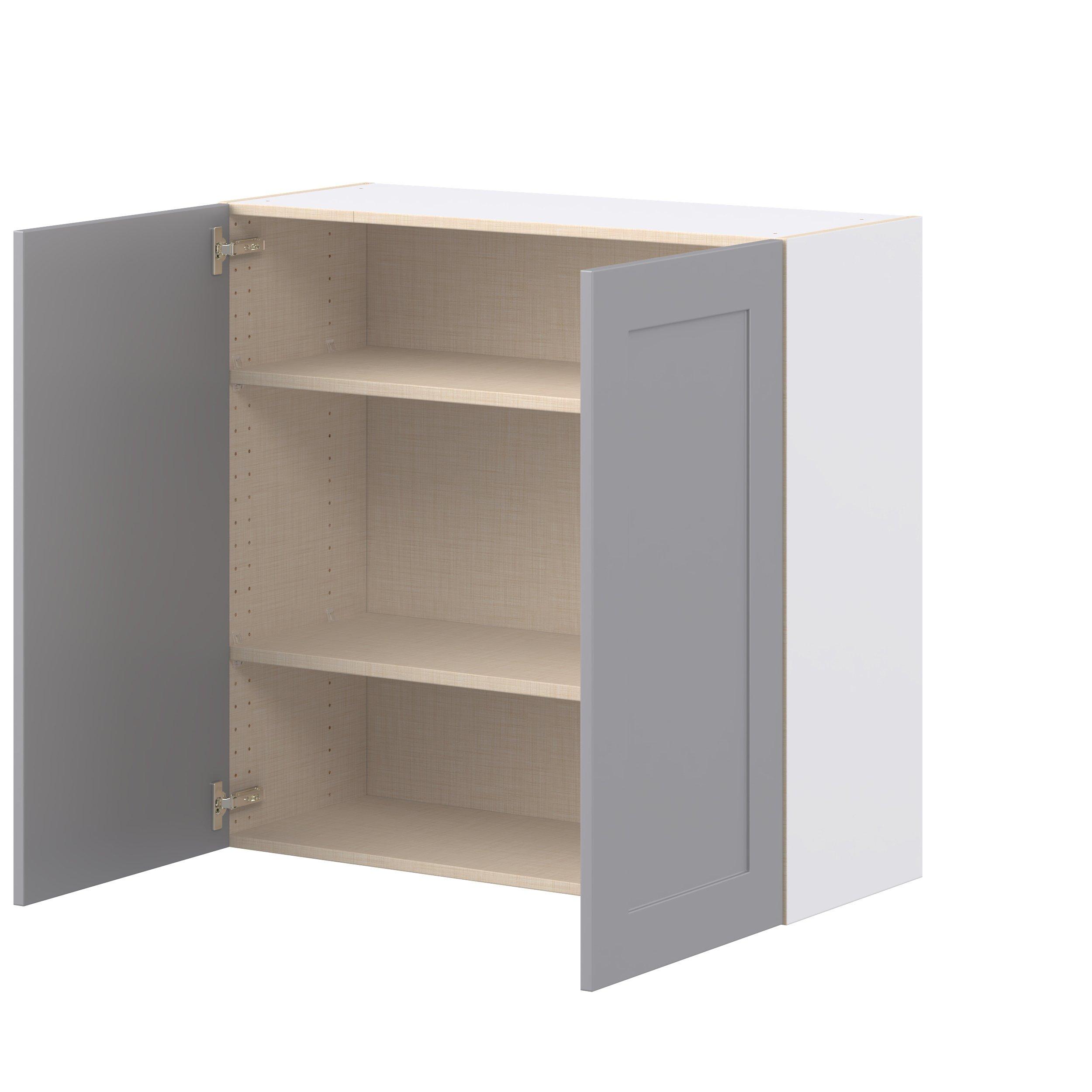 Candler 36 in. Painted Slate Gray Door Wall Cabinet