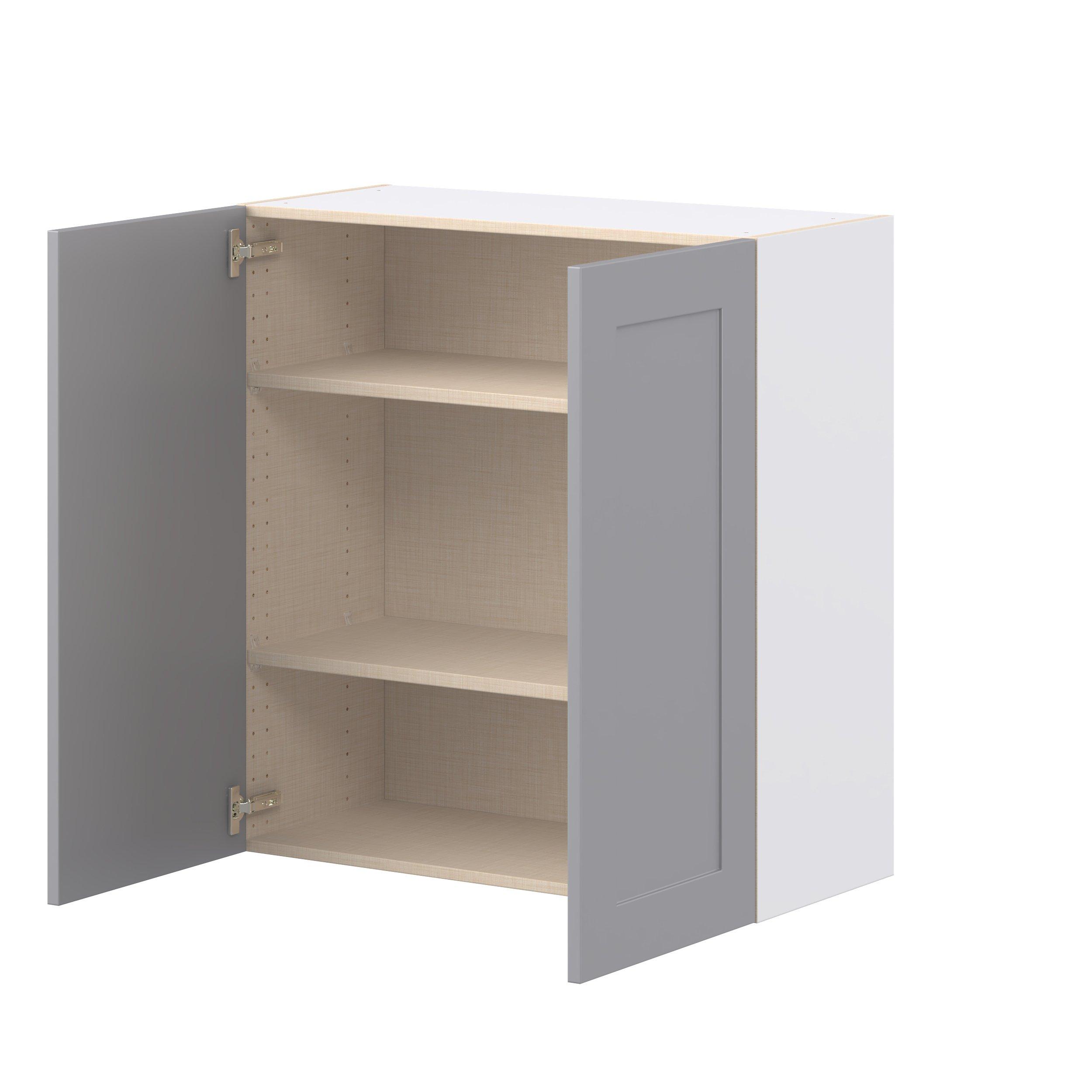 Candler 33 in. Painted Slate Gray Door Wall Cabinet