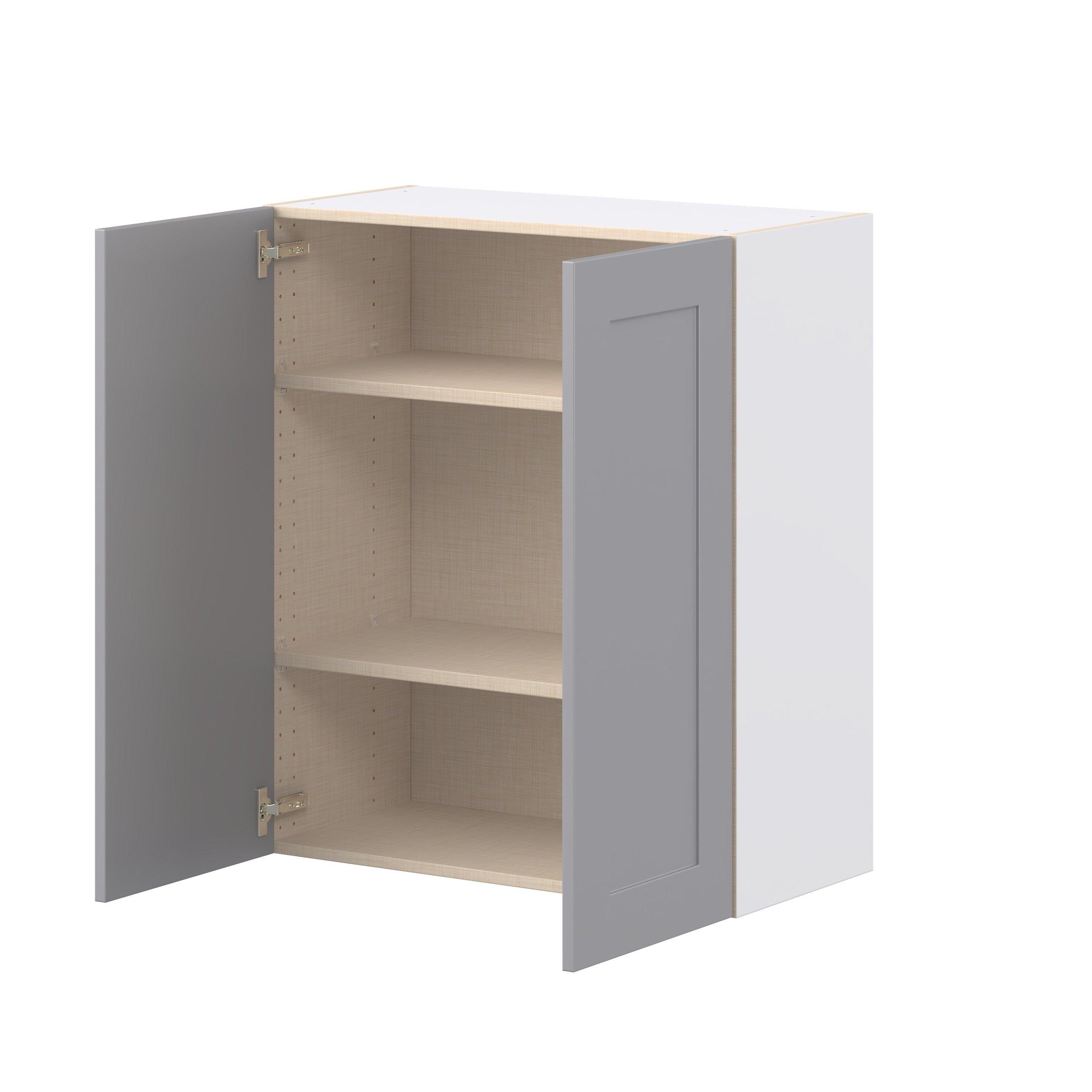 Candler 30 in. Painted Slate Gray Door Wall Cabinet