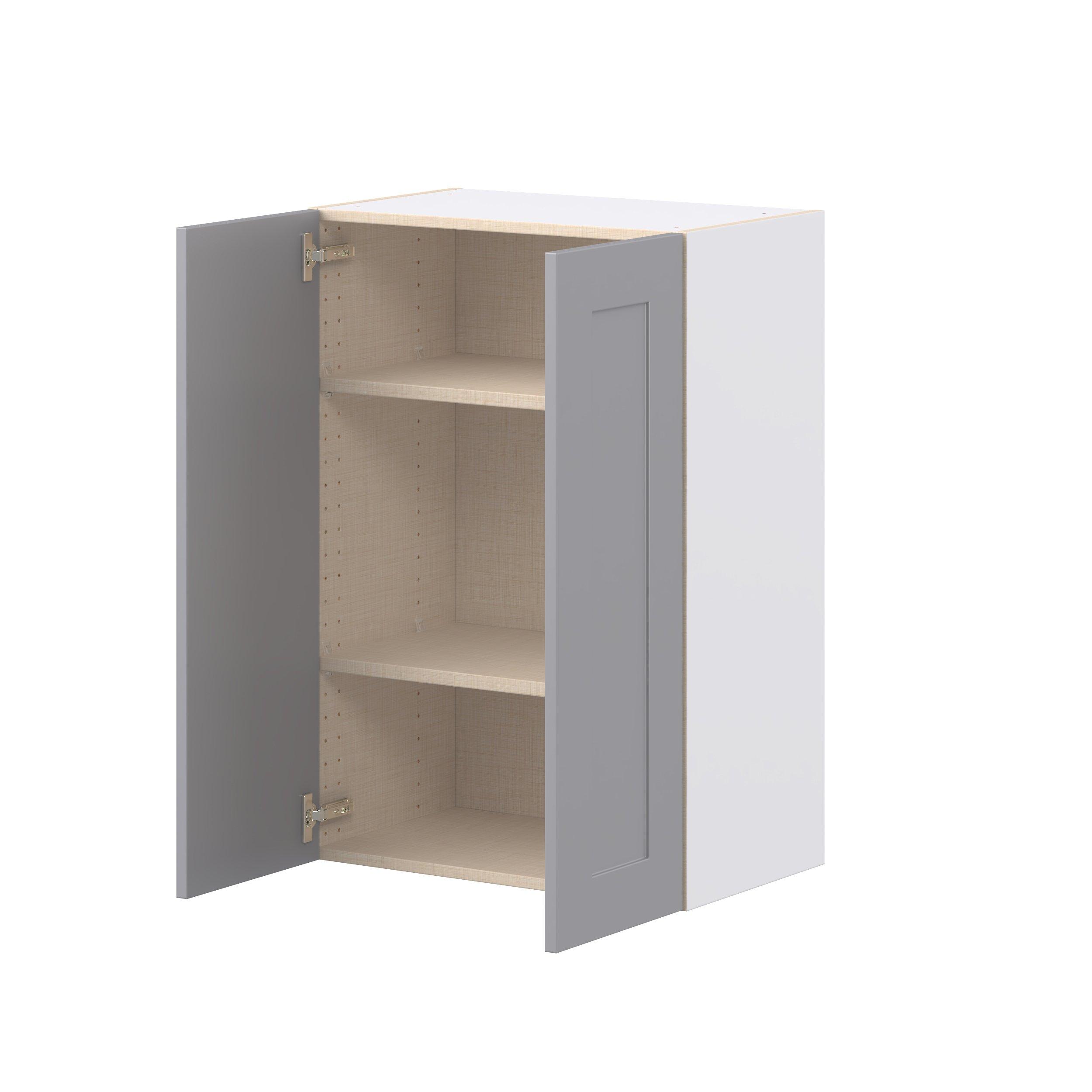 Candler 24 in. Painted Slate Gray Door Wall Cabinet