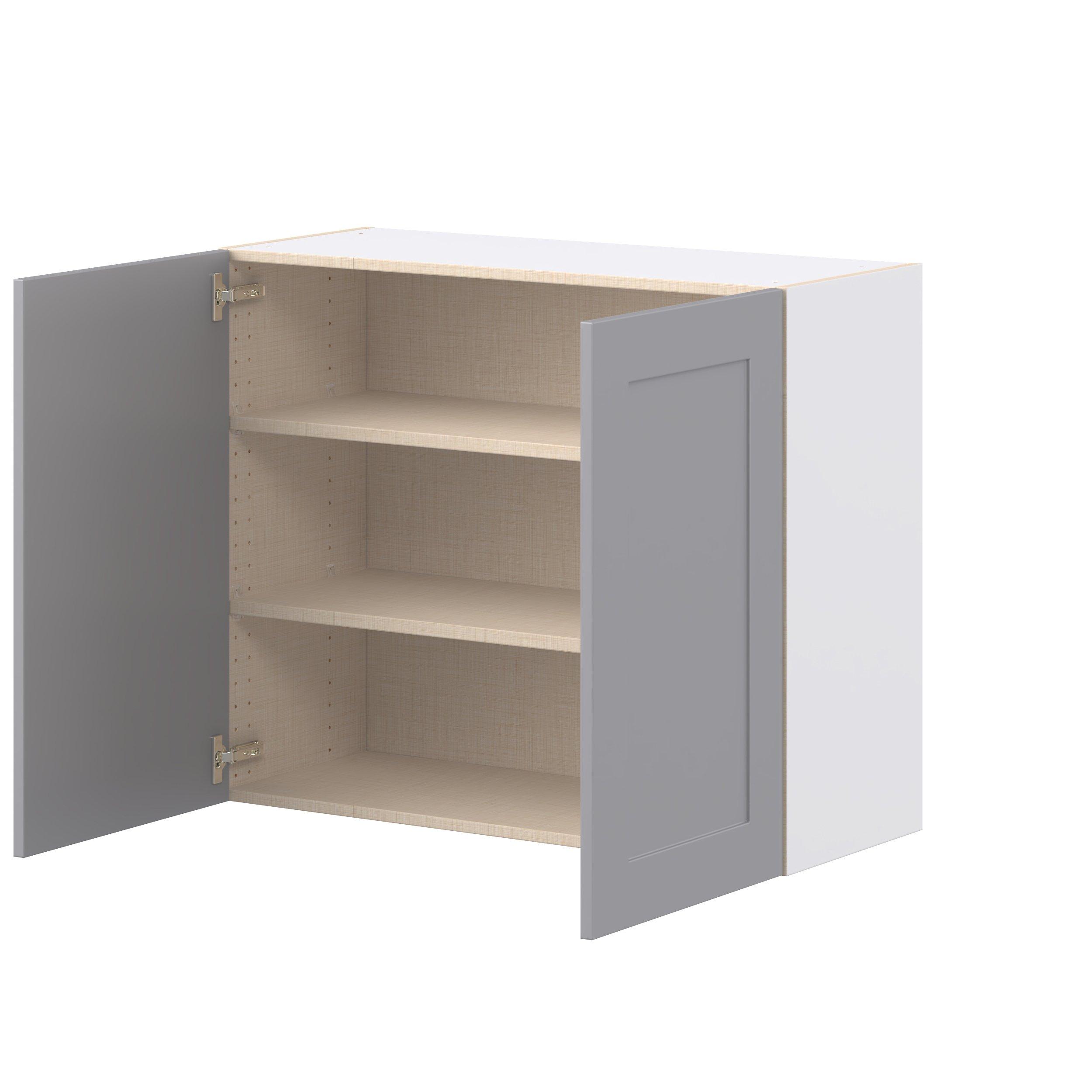 Candler 36 in. Painted Slate Gray Door Wall Cabinet