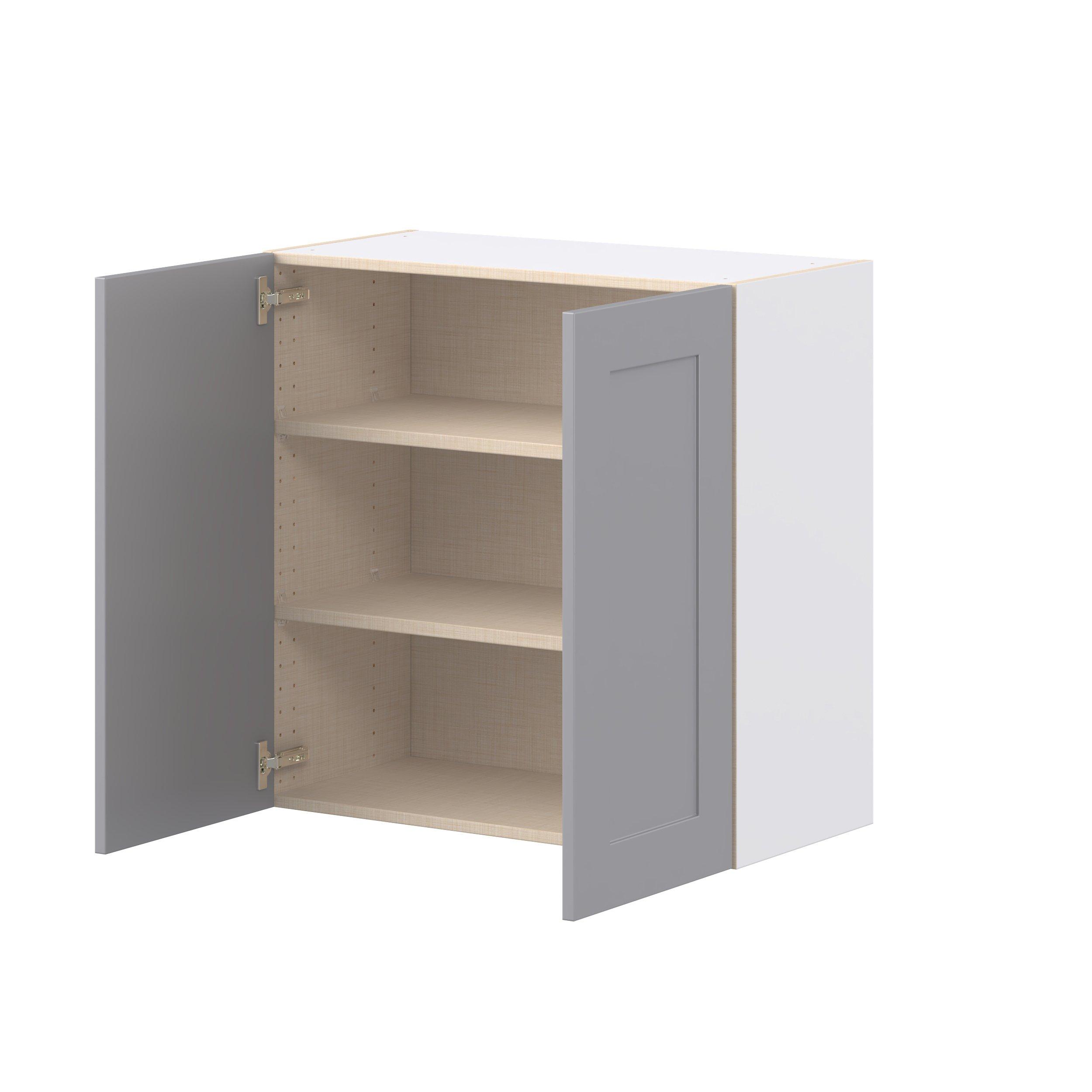 Candler 30 in. Painted Slate Gray Door Wall Cabinet