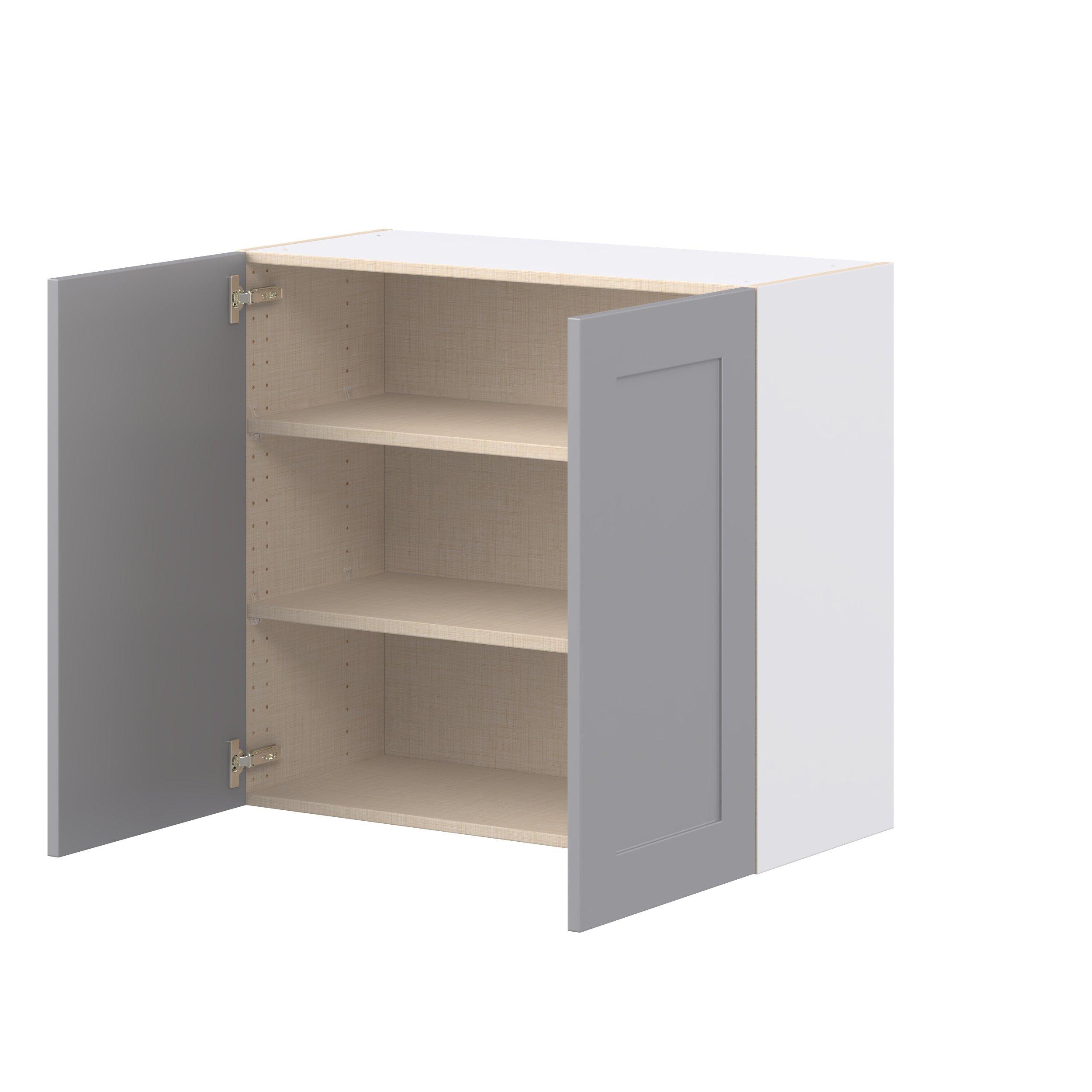 Candler 33 in. Painted Slate Gray Door Wall Cabinet