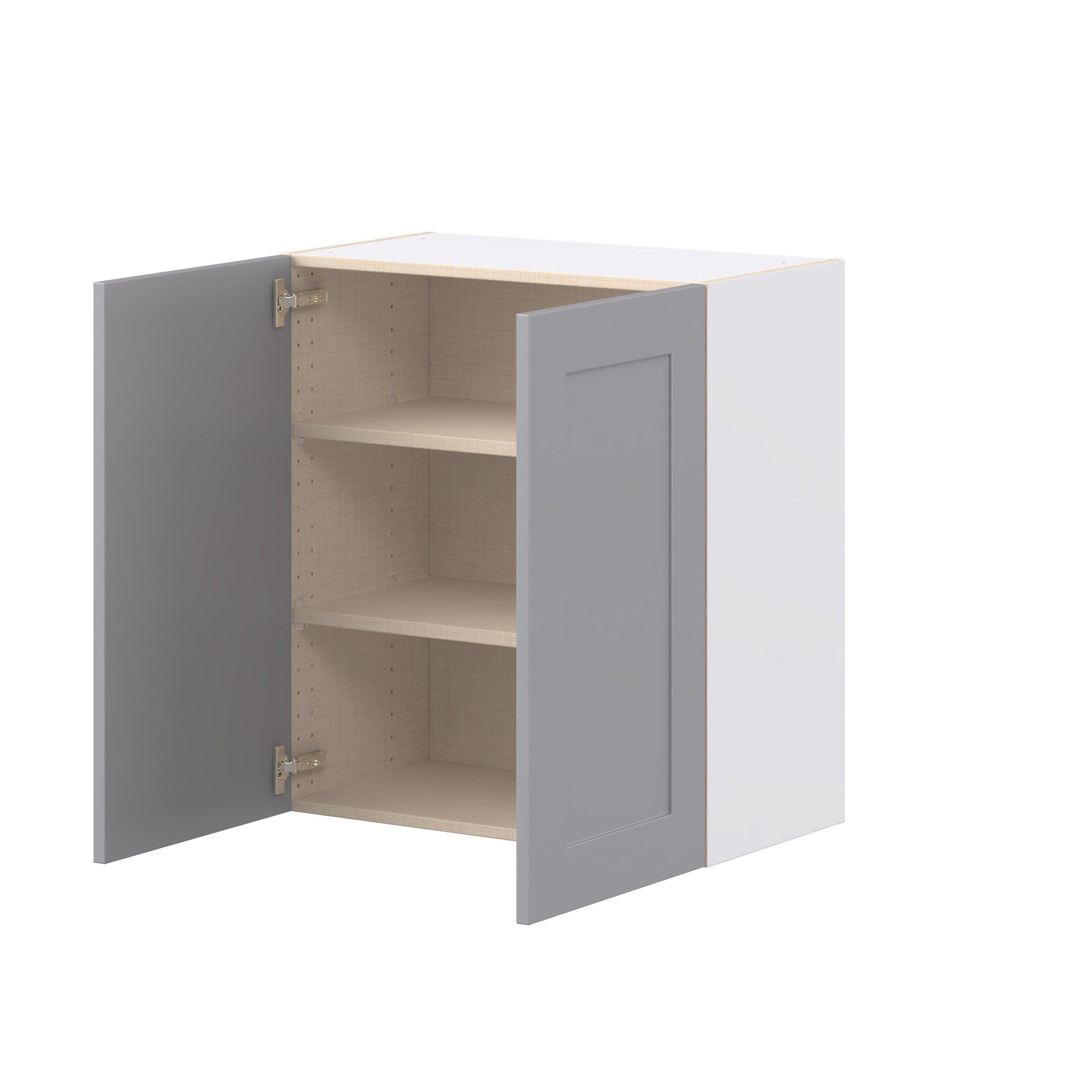 Candler 12 in. Painted Slate Gray Door Wall Cabinet