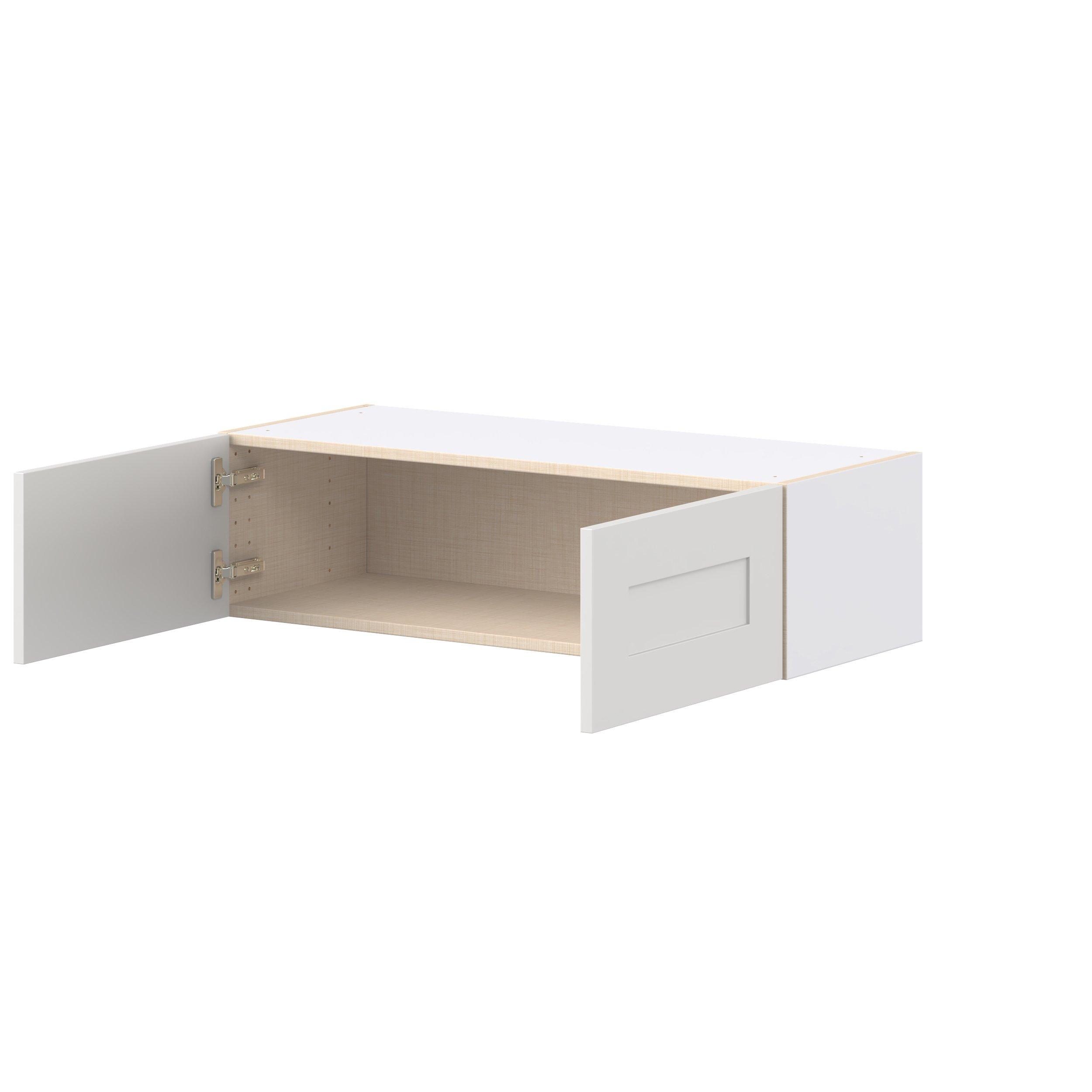 Candler 36 in. Painted Warm White Bridge Wall Cabinet