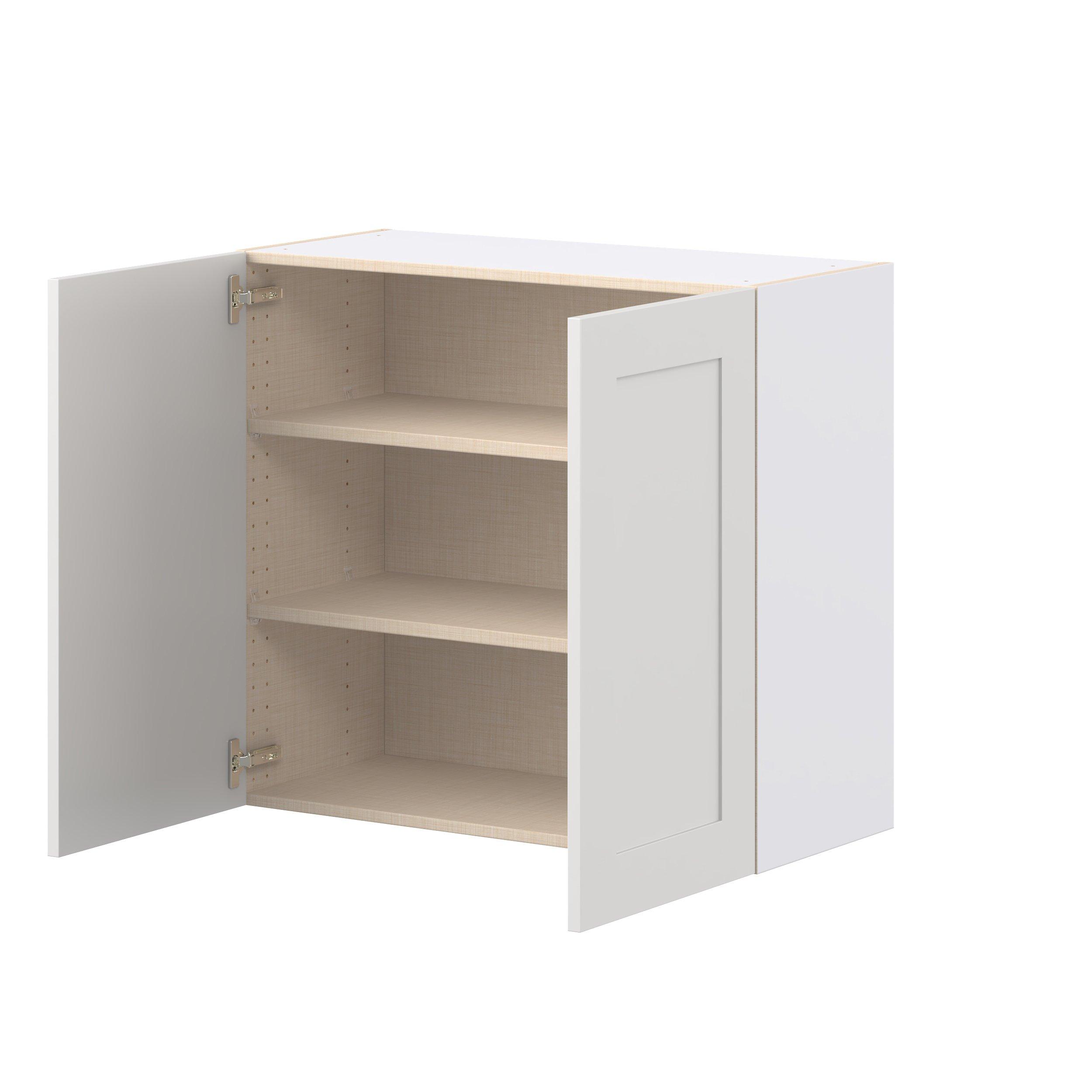 Candler 33 in. Painted Warm White Door Wall Cabinet