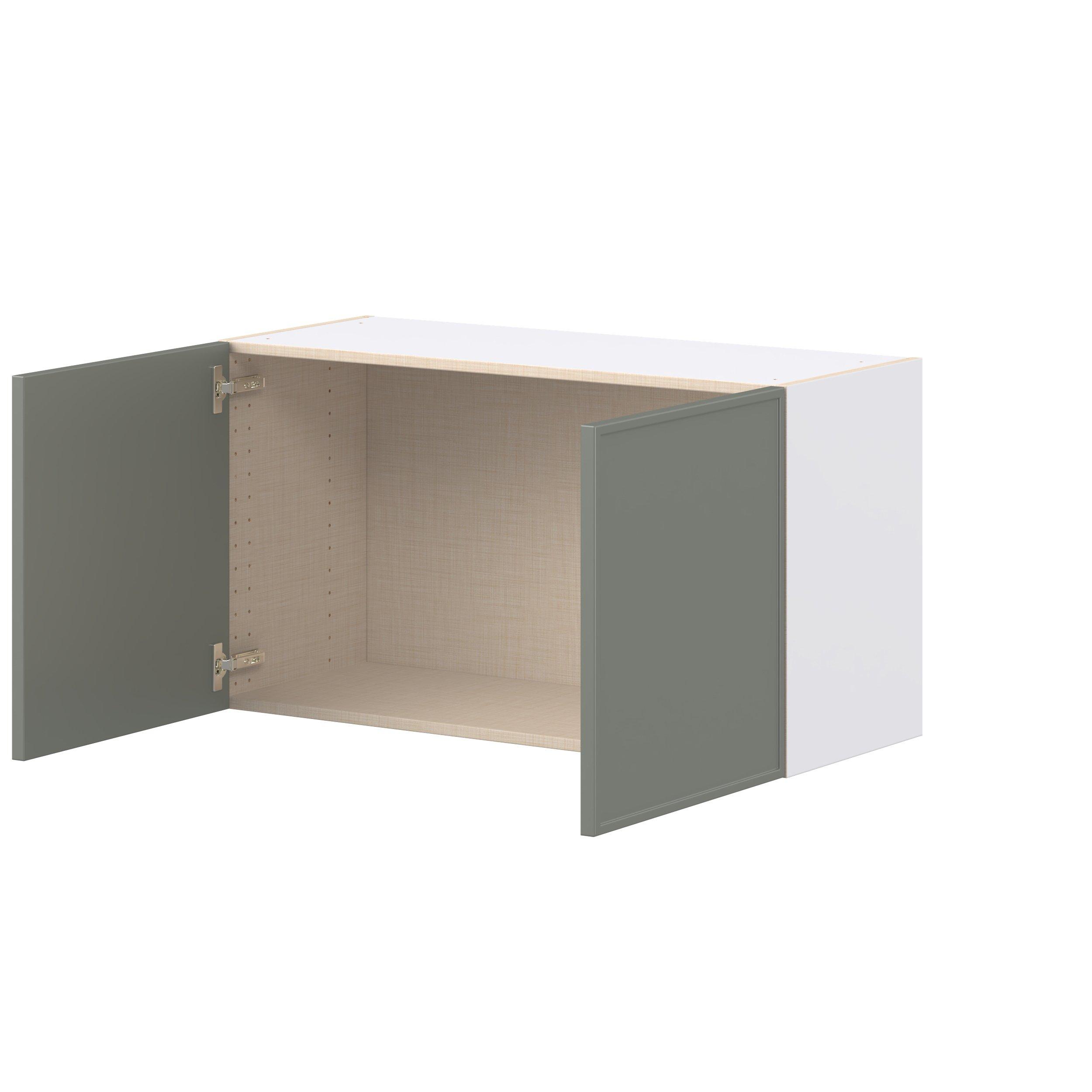Linden 36 in. Painted Moss Green Bridge Wall Cabinet