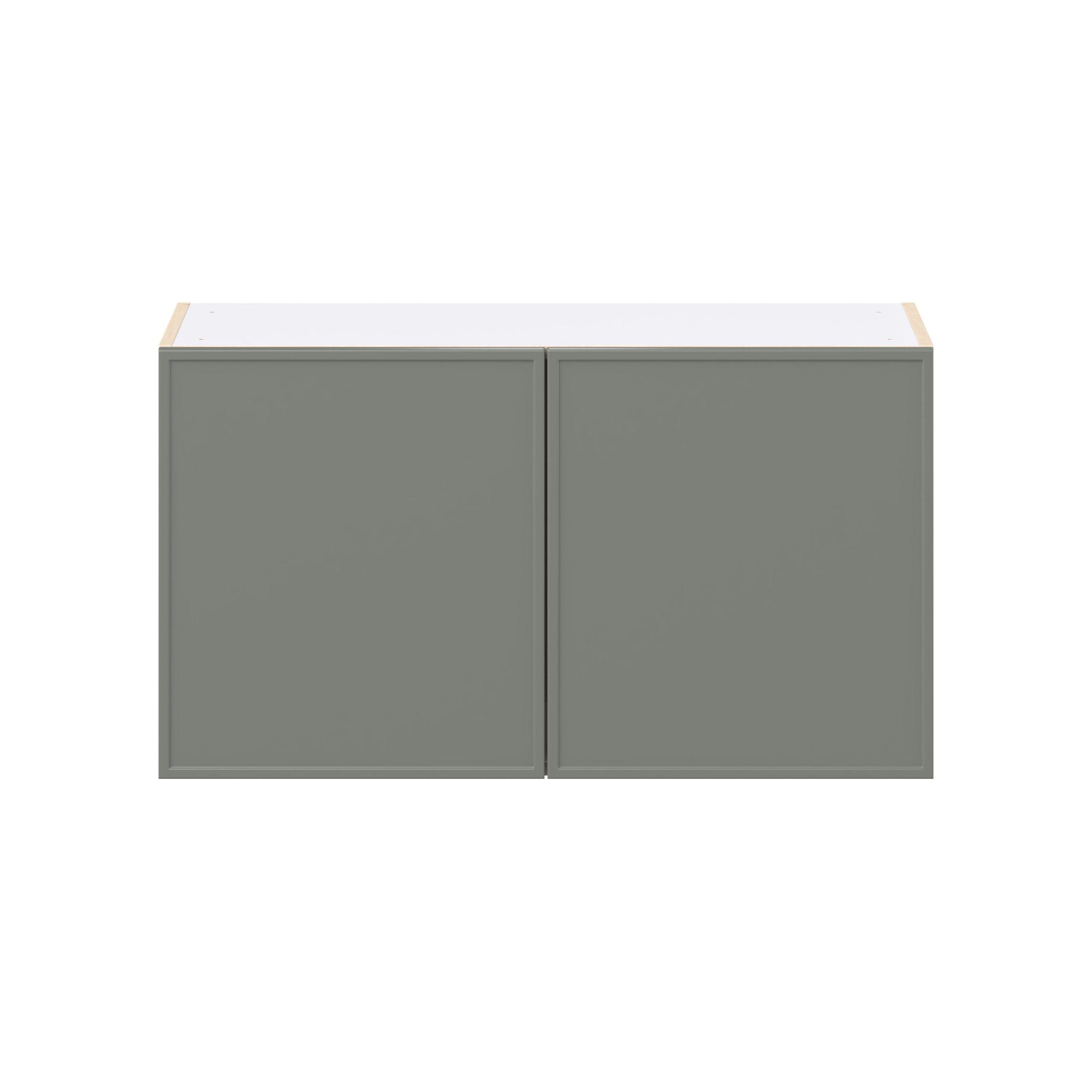 Linden 36 in. Painted Moss Green Bridge Wall Cabinet